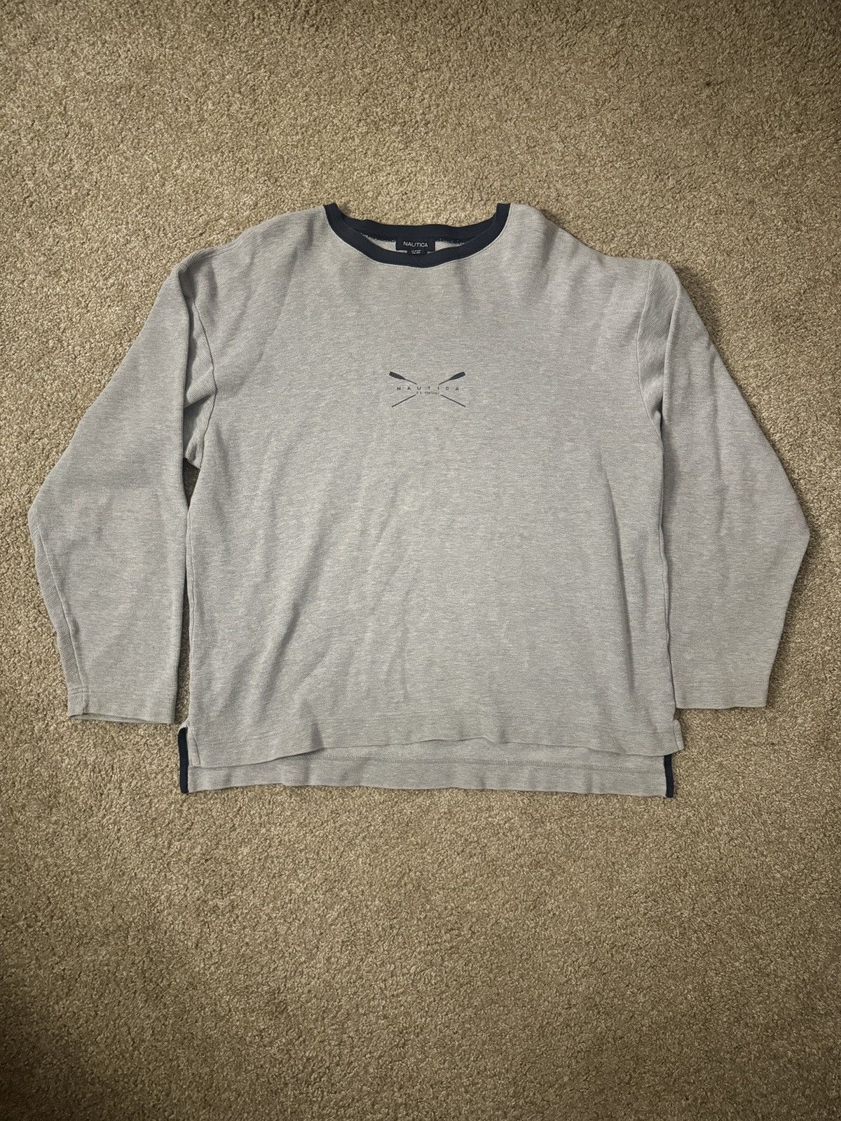 Nautica *LARGE* Nautica Vintage Original Knit Crewneck Sweater #KKT Size US L / EU 52-54 / 3 - 1 Thumbnail