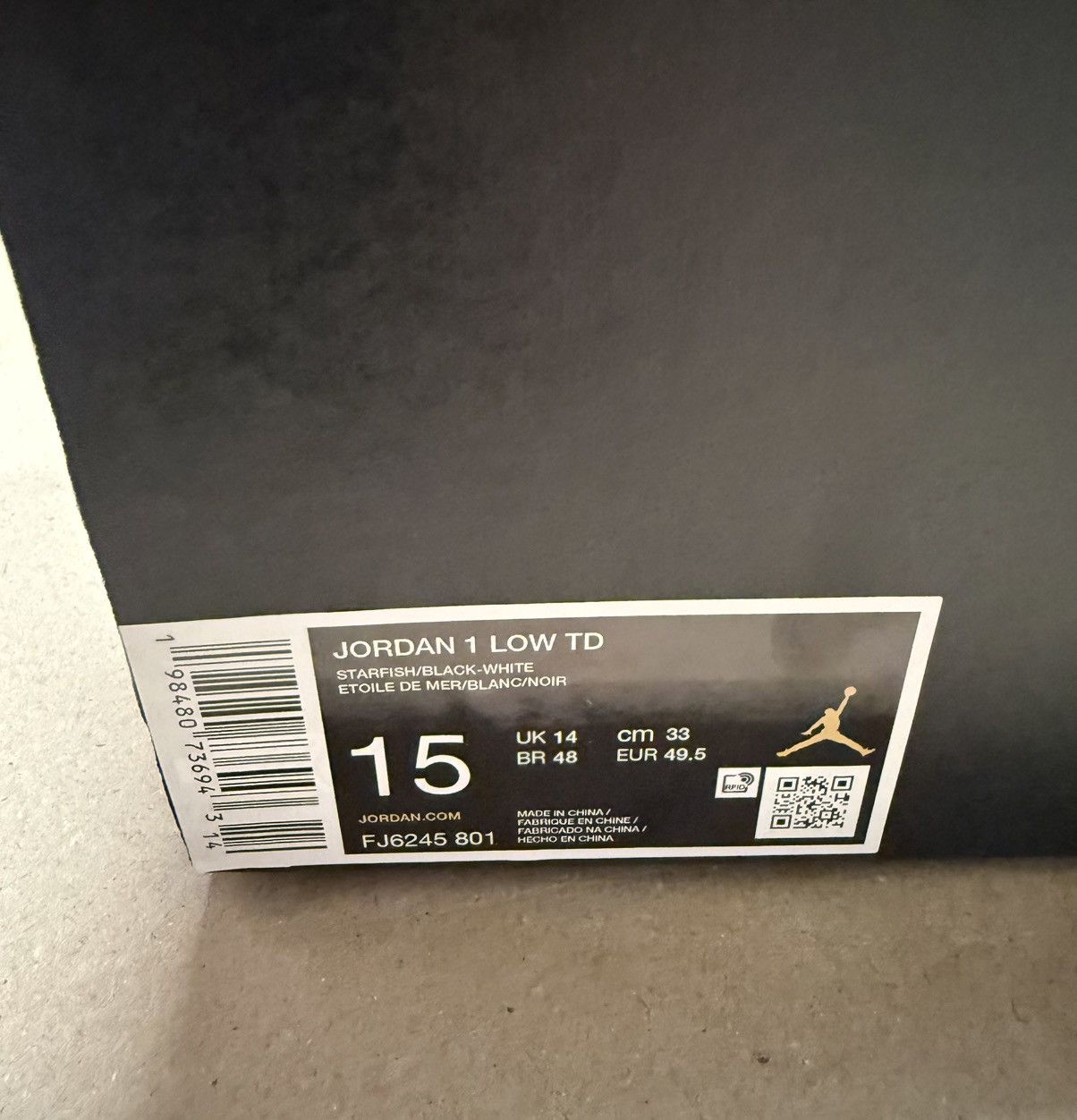 Jordan Brand Nike Air Jordan 1 Retro TD Cleat Shattered sz 15 Football! Size US 15 / EU 48 - 6 Thumbnail