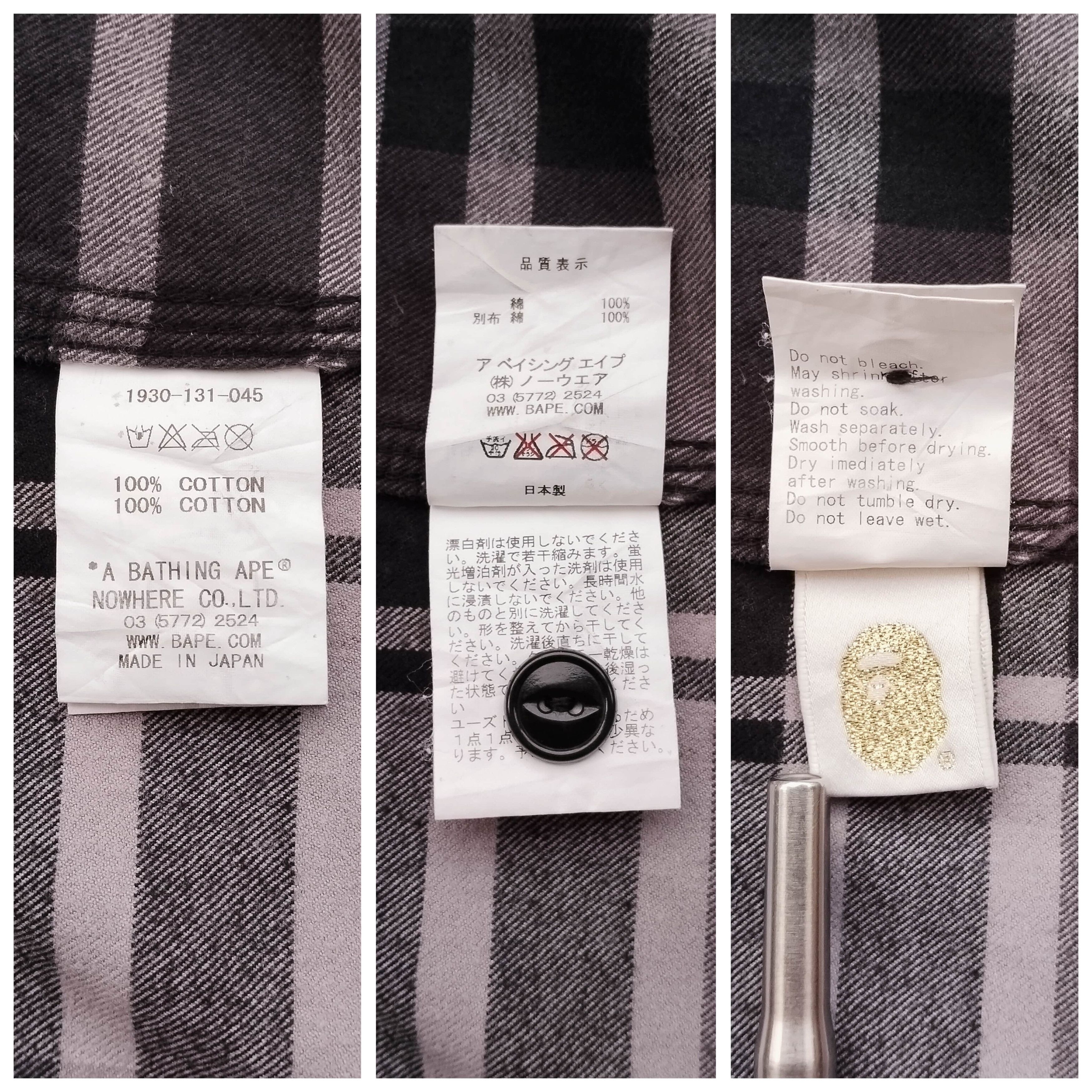 Bape 2012 Zoom Bape Check Flannel Shirt Size US L / EU 52-54 / 3 - 7 Thumbnail