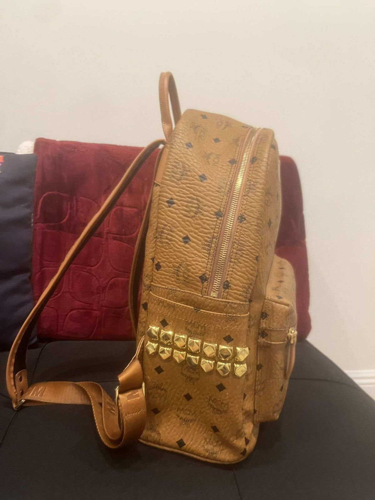 Designer MCM CLASSIC STARK SIDE STUDS BACKPACK IN VISETOS Grailed