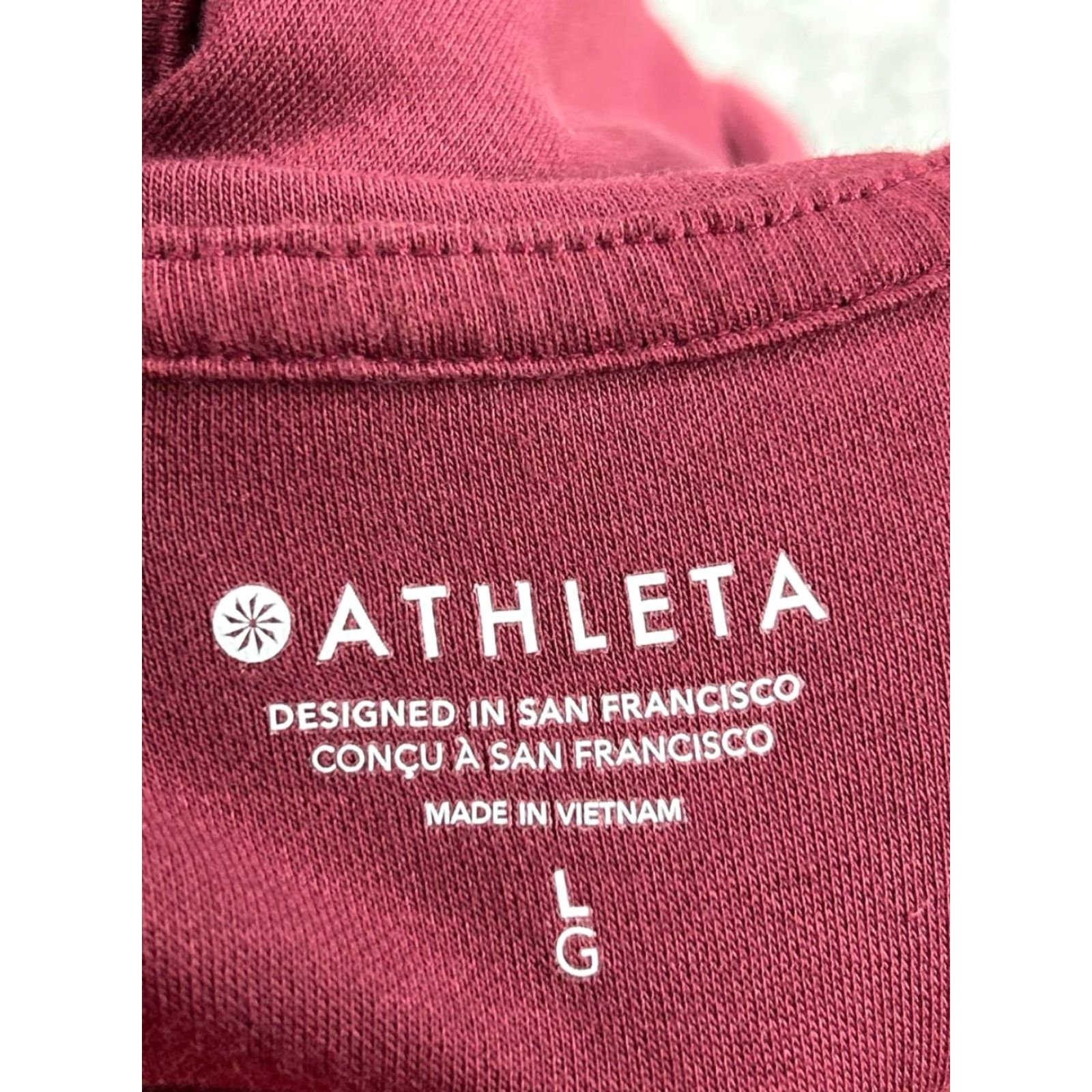Athleta Athleta Hoodie Womens Large Red Yoga Pullover Size L / US 10 / IT 46 - 3 Thumbnail
