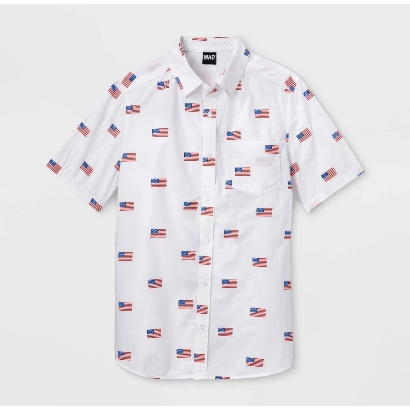 Mad Engine Mad Engine Mens American Flag Casual Button Down L USA Size US L / EU 52-54 / 3 - 1 Thumbnail
