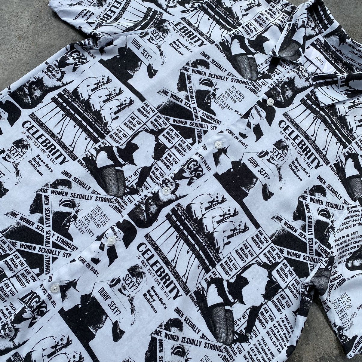 Japanese Brand Vintage Azul By Moussy Porn Button Ups Rayon Shirt Size US L / EU 52-54 / 3 - 8 Thumbnail
