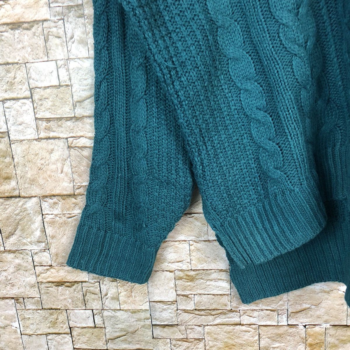 Aran Isles Knitwear × Homespun Knitwear × Japanese Brand Rose Farm Green Knitwear #A1054 Size M / US 6-8 / IT 42-44 - 7 Thumbnail