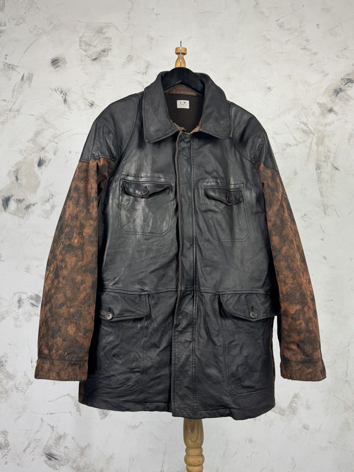 C.P. Company Vintage C.P. Company Custom Leather Jacket Size 54 XL Size US XL / EU 56 / 4 - 2 Thumbnail