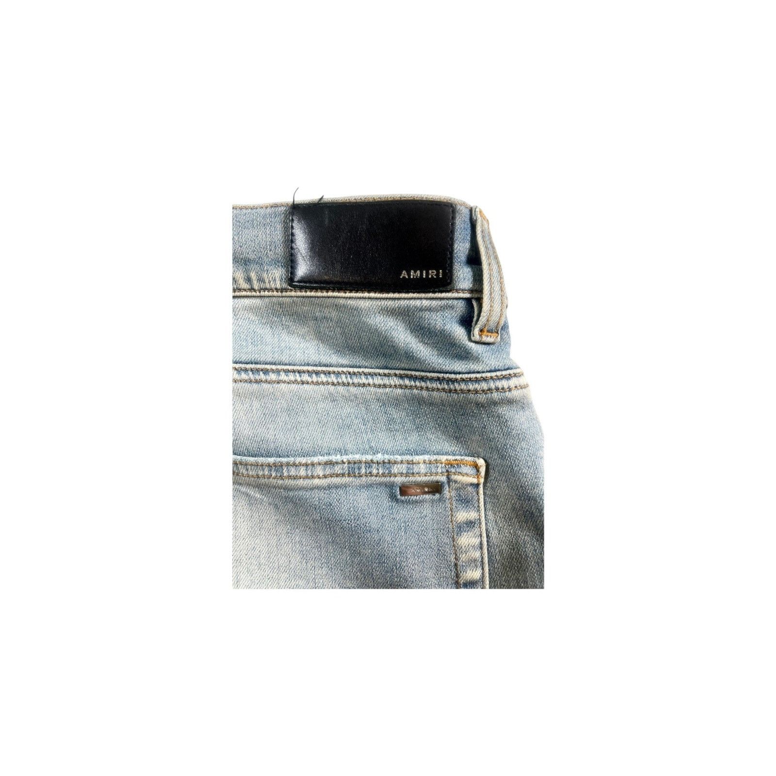 Amiri Amri Paisley Patch Light Wash, Brown & Olive Jeans Size US 36 / EU 52 - 3 Thumbnail