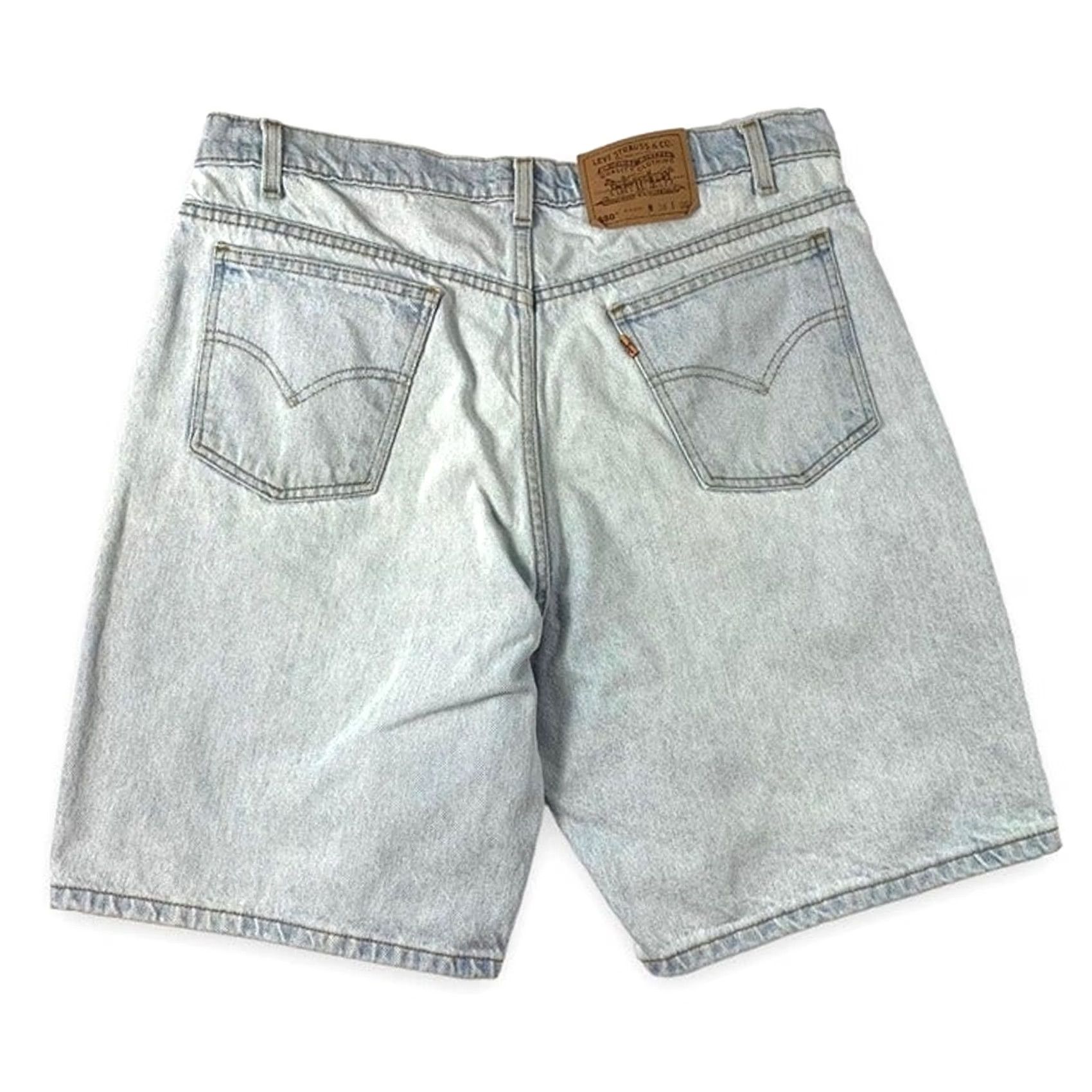 Levi's VINTAGE Levi's 550 Orange Tab Denim Shorts Cargo Men 38 Blue 70s Relaxed Fit Shorts Size US 38 / EU 54 - 2 Thumbnail