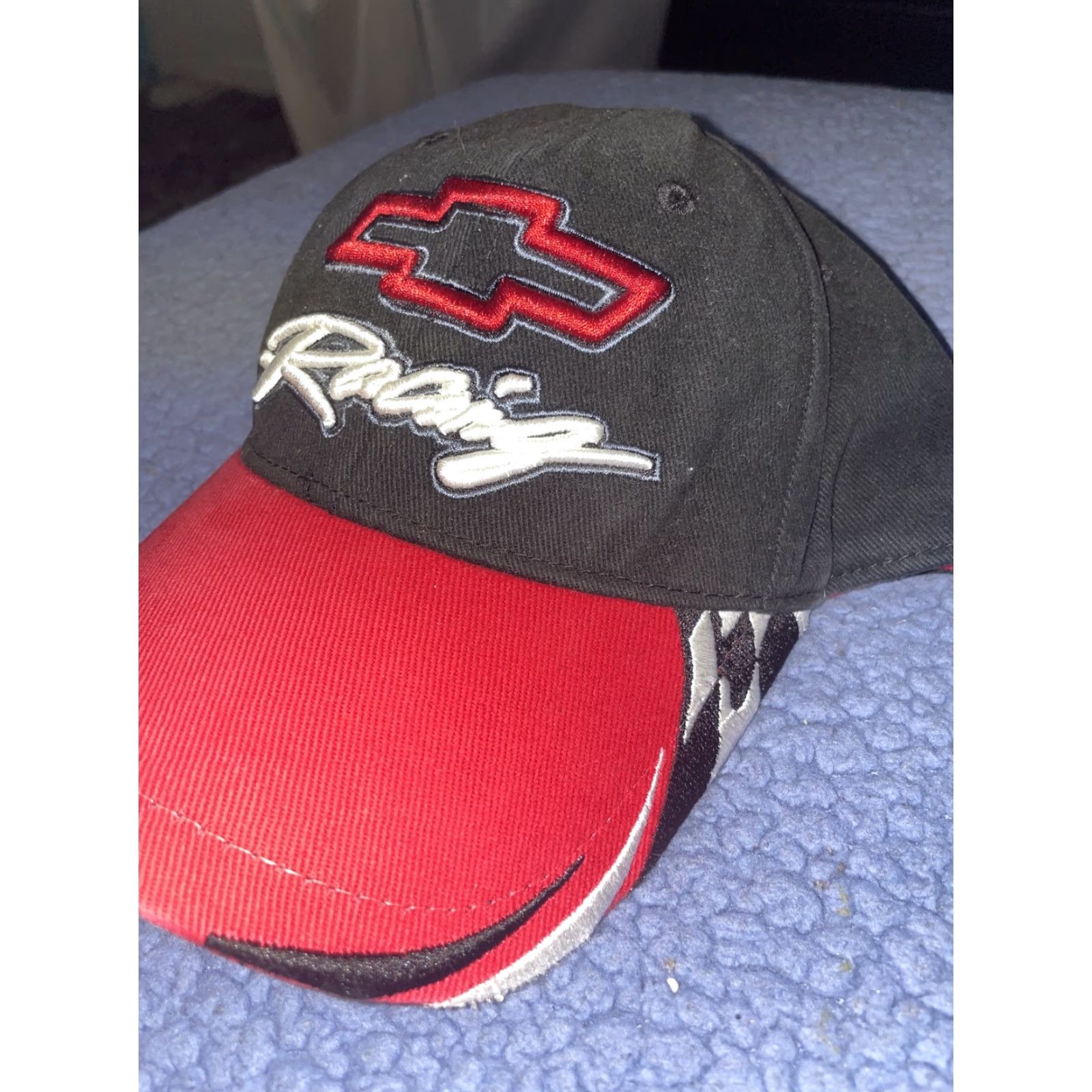 NASCAR VINTAGE Chevrolet Racing NASCAR Adjustable Hat Cap Black Red Men’s Size ONE SIZE - 3 Thumbnail