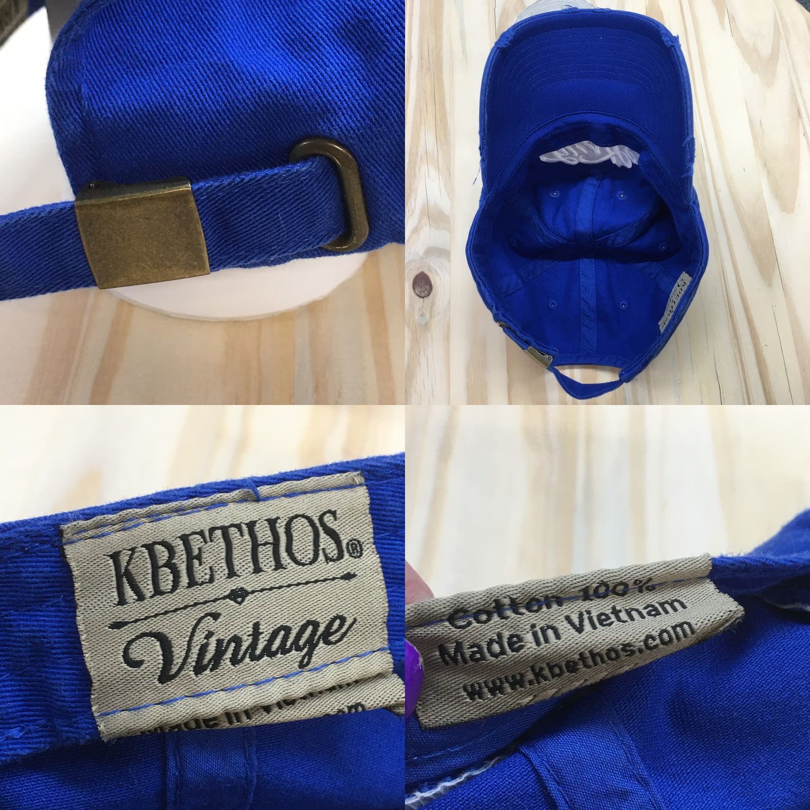 Vintage Kbethos Hustle Baseball Hat Mens Blue OS Curved Brim Embroidered Logo Size ONE SIZE - 8 Thumbnail