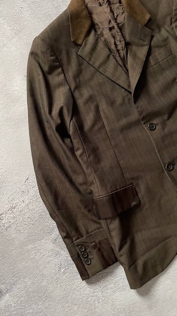 Prada Vintage Prada Milano Brown Striped Blazer 48R Size Luxury Size 48R - 3 Thumbnail