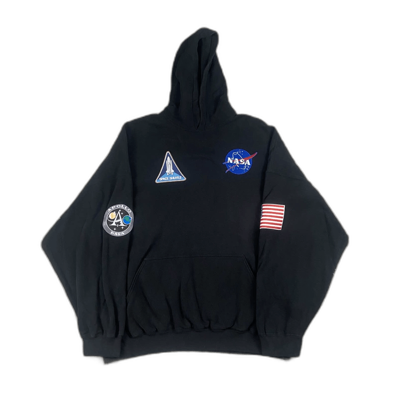 Balenciaga NASA Logo Black Hoodie