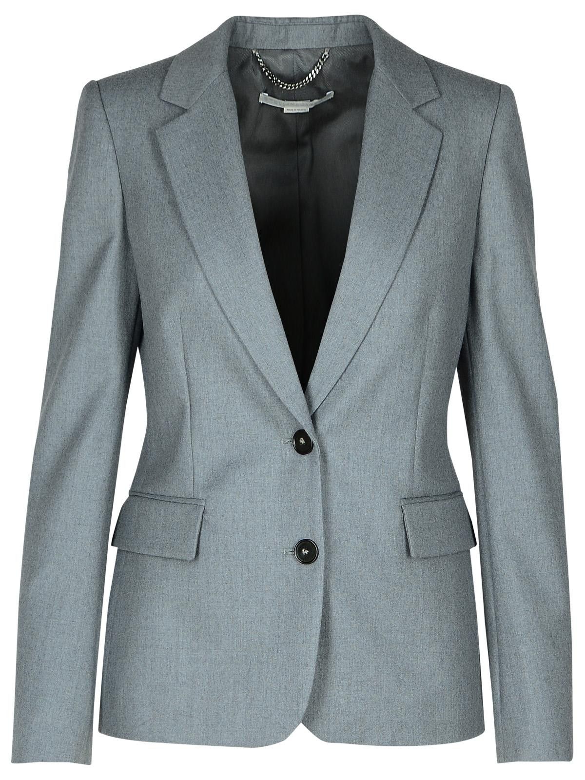 Stella McCartney STELLA McCARTNEY Grey Wool Blazer Size S / US 4 / IT 40 - 1 Thumbnail