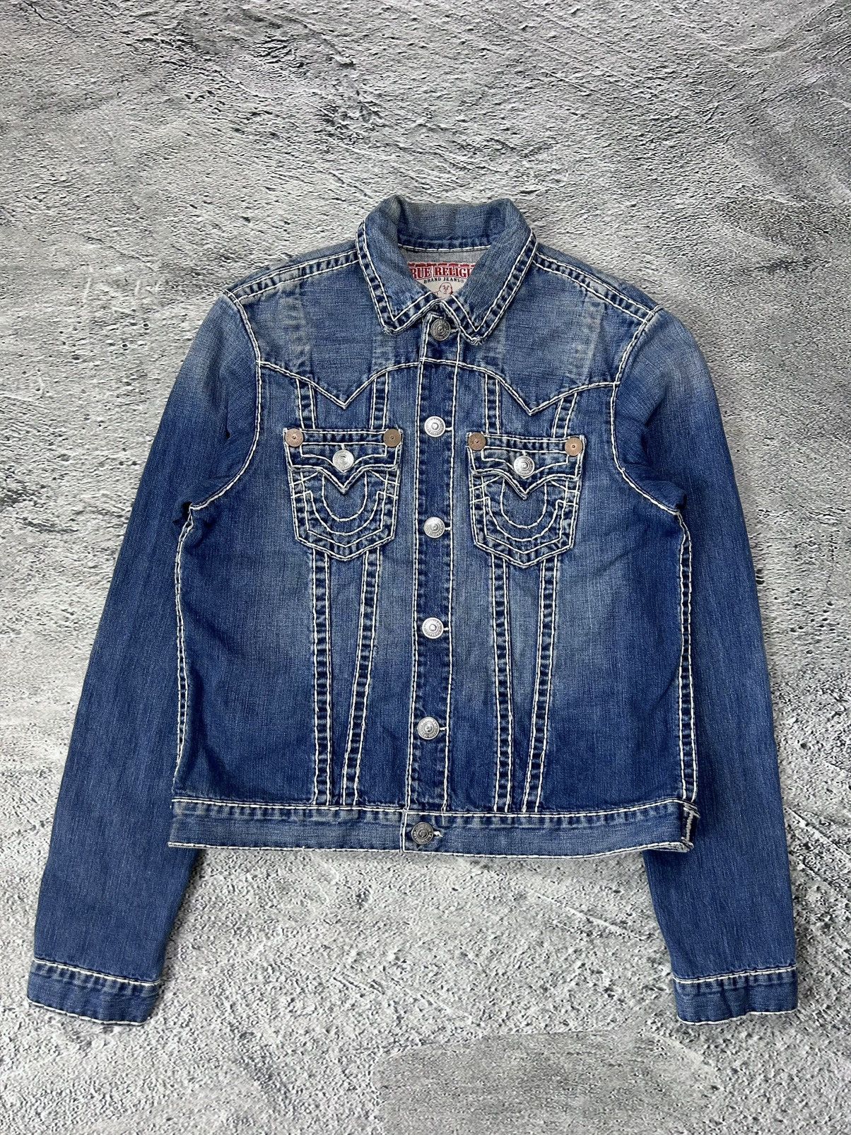 True Religion True Religion denim jacket trucker blue contrast stitching Size US XXL / EU 58 / 5 - 1 Thumbnail