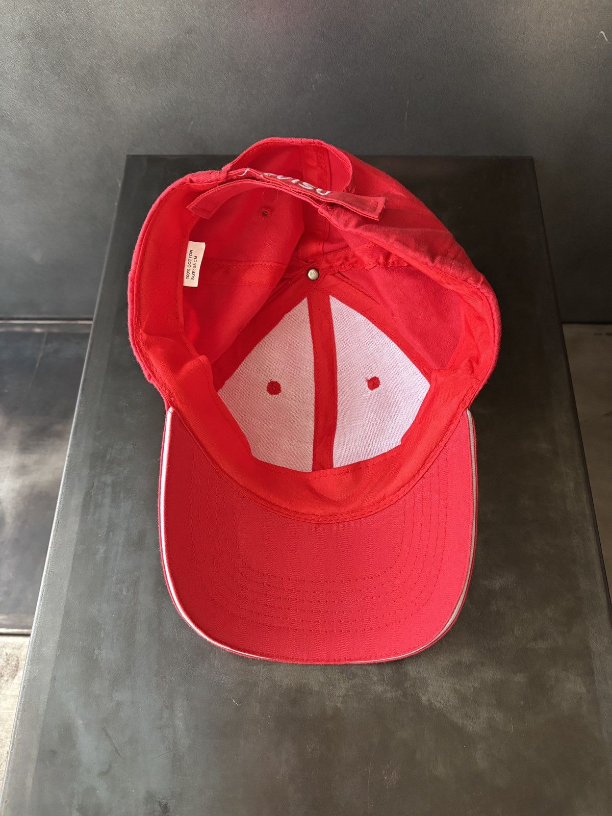 Vintage Vintage Evisu Style Hat Custom 2000s Baseball Cap Velcro Red Size ONE SIZE - 4 Thumbnail