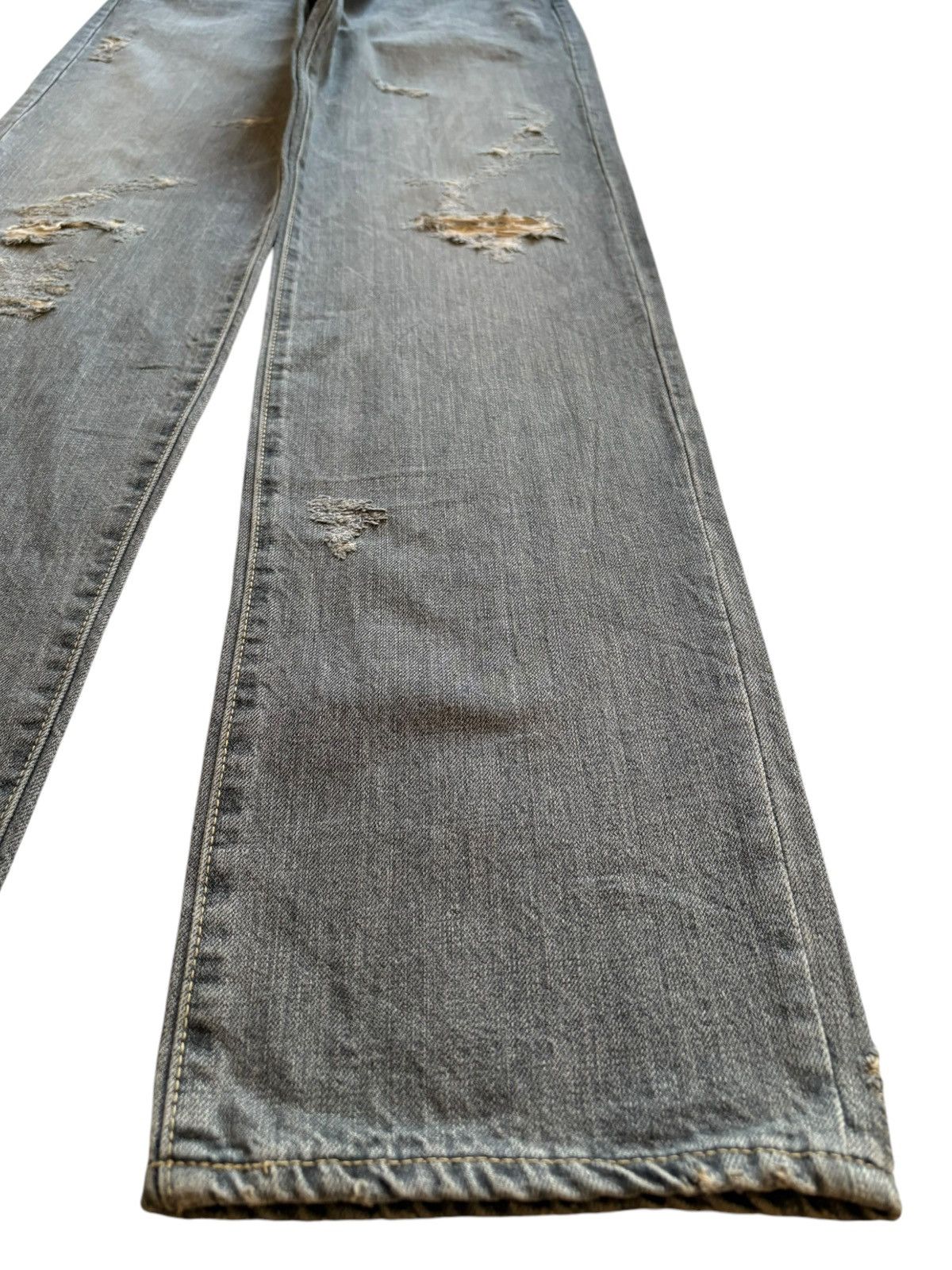 Japanese Brand SALES🔥Vintage Japanese Faded Wash Distressed Loose Jeans Size US 29 - 7 Thumbnail