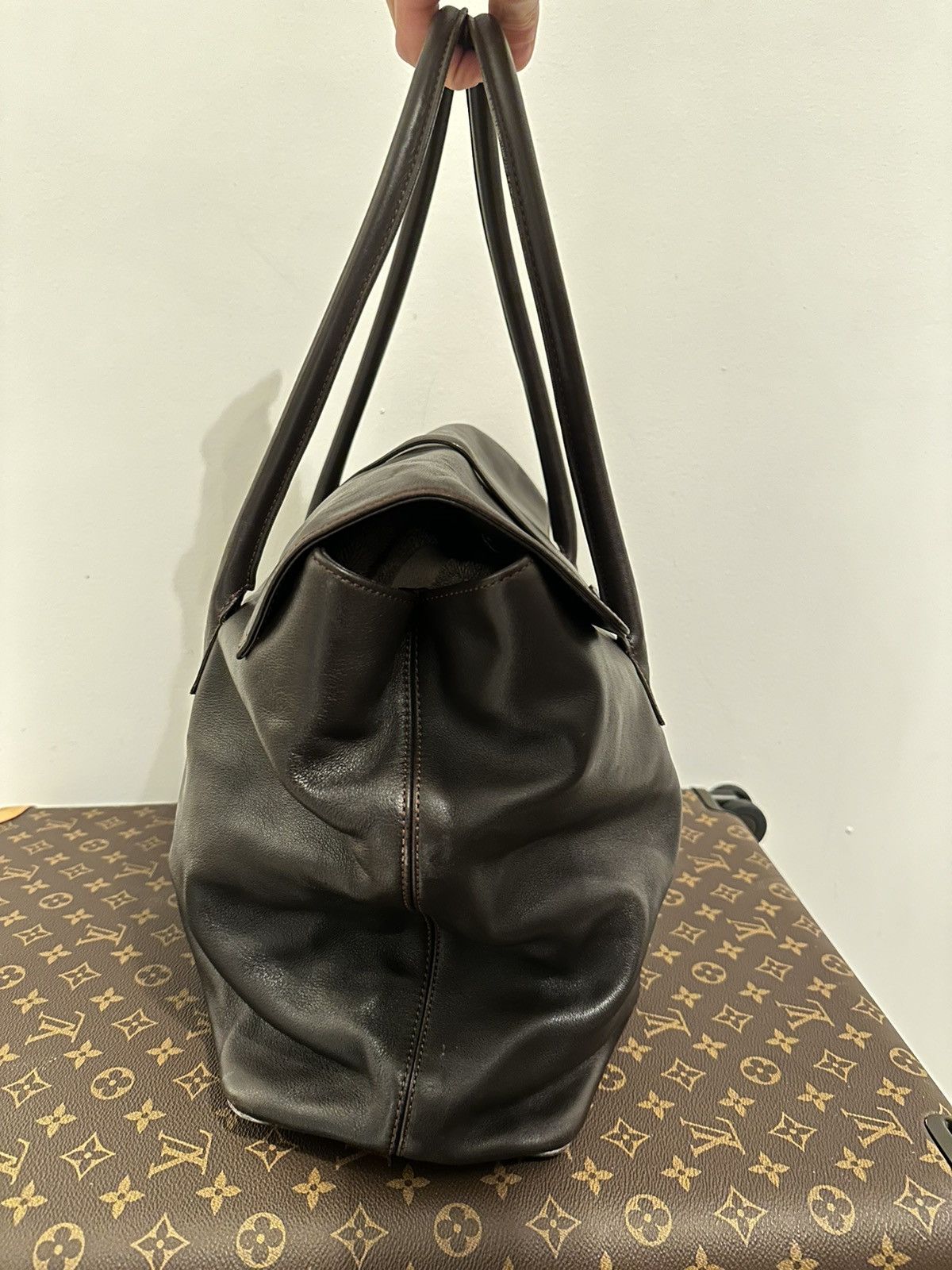 Chanel × Vintage Vintage Chanel Travel Bag in Dark Bordeaux Leather 1999 RARE Size ONE SIZE - 6 Thumbnail