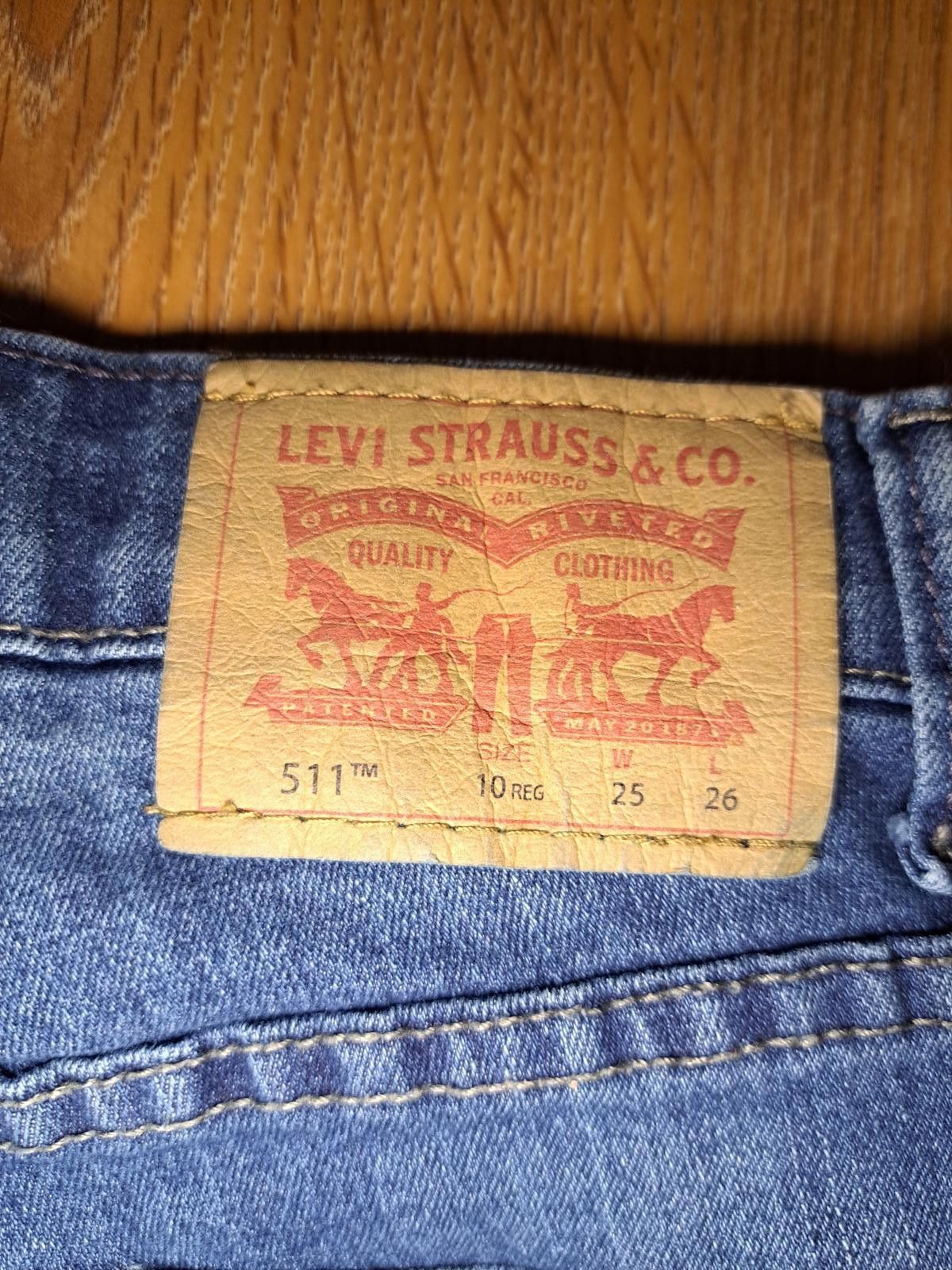 Levi's Levis 511 Jeans Womens Size 10 REG 25x26 Blue Cotton Size 32" / US 10 / IT 46 - 3 Thumbnail