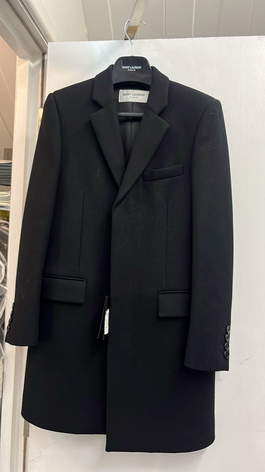 Saint Laurent Paris o1bcso1str0824 Chesterfield Coat in Black Size US S / EU 44-46 / 1 - 1 Thumbnail