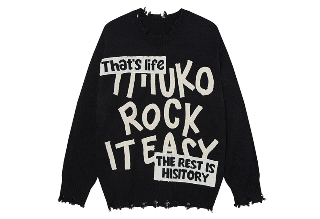 Japanese Brand Patchwork Oversized Y2K Sweaters Size US L / EU 52-54 / 3 - 1 Thumbnail