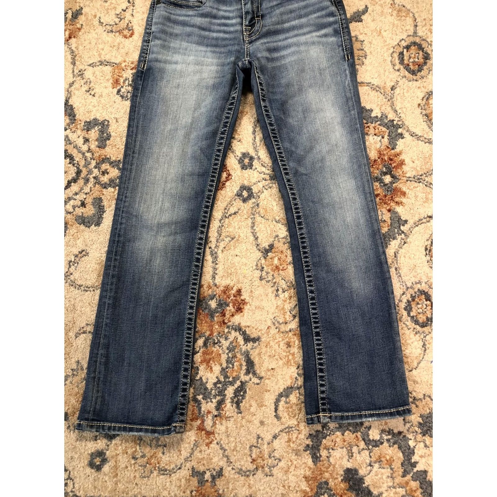 BKE BKE Aiden Jeans Mens 28x30 Blue Medium Wash Regular Straight Denim Pants Casual Pants Size US 28 / EU 44 - 4 Thumbnail