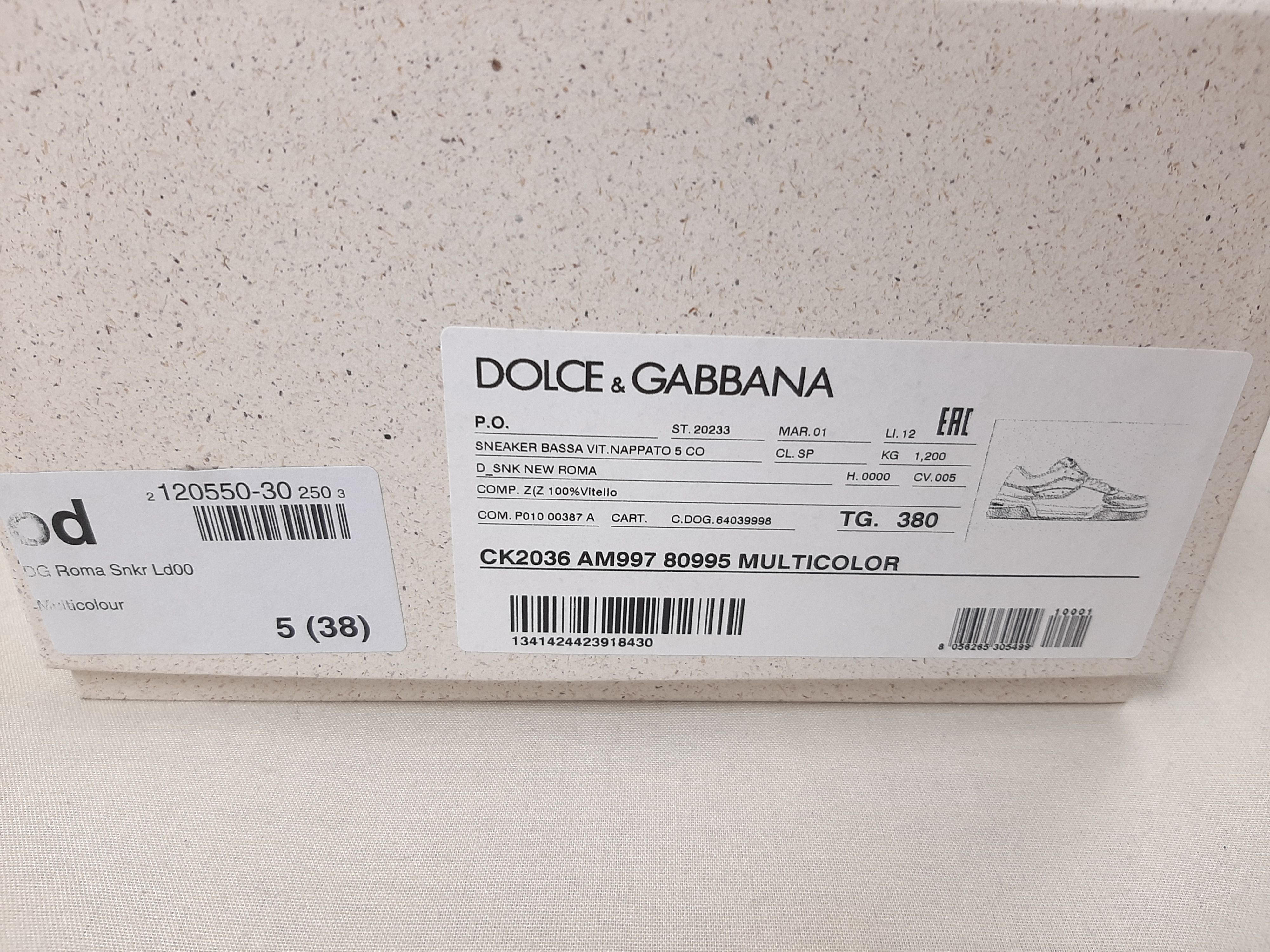 Dolce & Gabbana Dolce & Gabbana Roma Sneakers Women's Size US 8 EU 38 Size US 8 / IT 38 - 14 Thumbnail