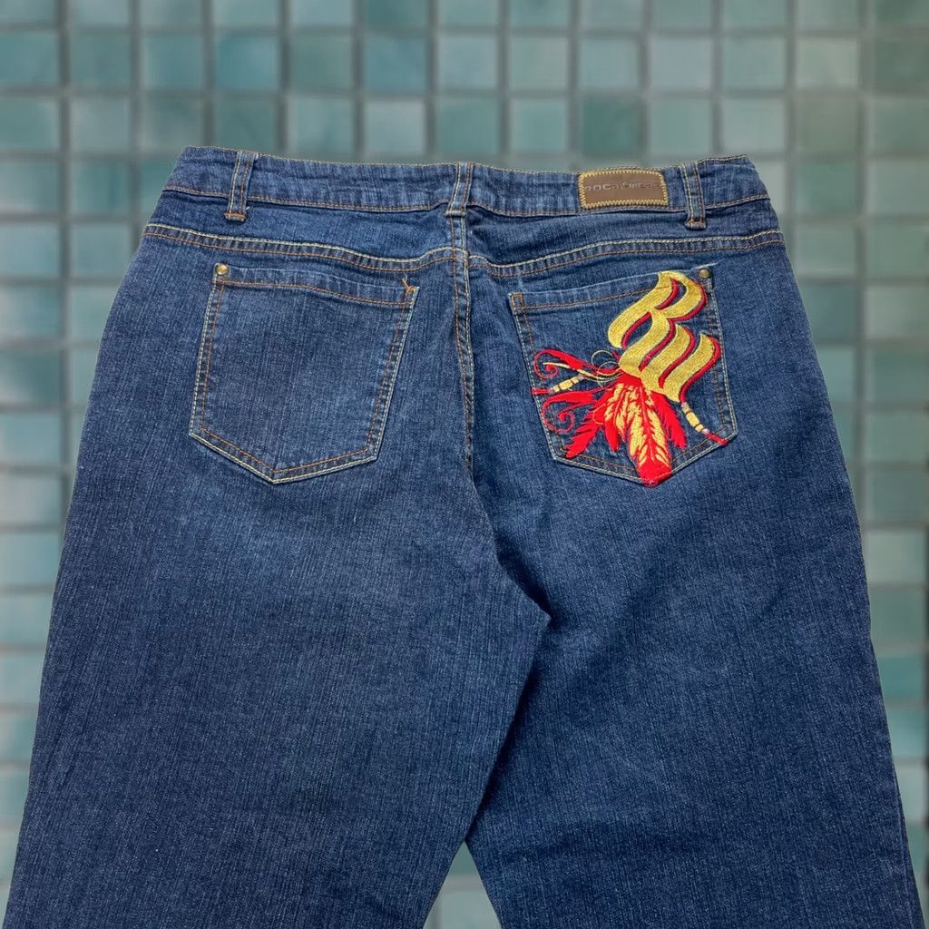 Rocawear VINTAGE Rocawear Jeans Womens 16 Blue Embroidered 90s Hip Hop NYC Jeans Size 38" / US 16 / IT 52 - 1 Thumbnail