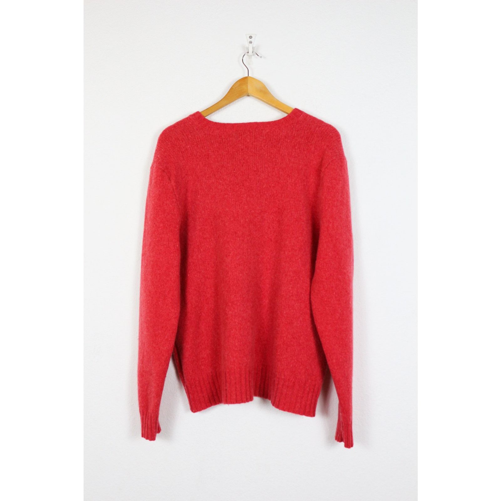 Polo Ralph Lauren Vintage Polo Ralph Lauren Pony Logo Red Wool Knit Sweater Size US L / EU 52-54 / 3 - 6 Thumbnail