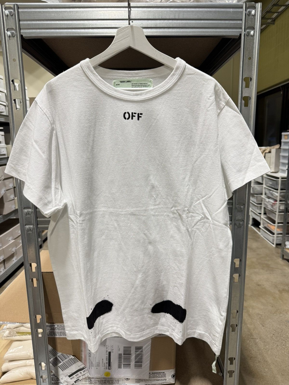 Off-White Off-White Diag Sprayed T-Shirt NEW 500$ Size US L / EU 52-54 / 3 - 2 Thumbnail
