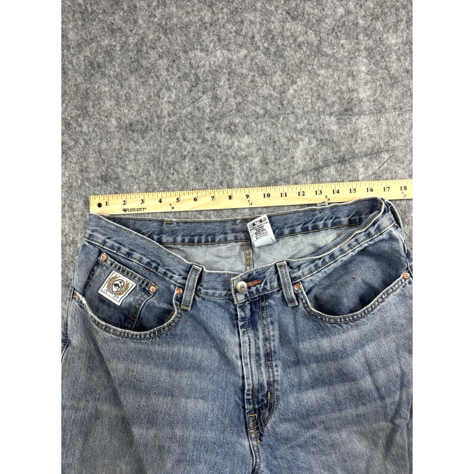 Vintage Cinch White Label Denim Jeans Straight Leg Blue Light Wash 36x32 Mens Regular 5-Pocket Logo Cotton Workwear Vintage No Size US 36 / EU 52 - 4 Thumbnail