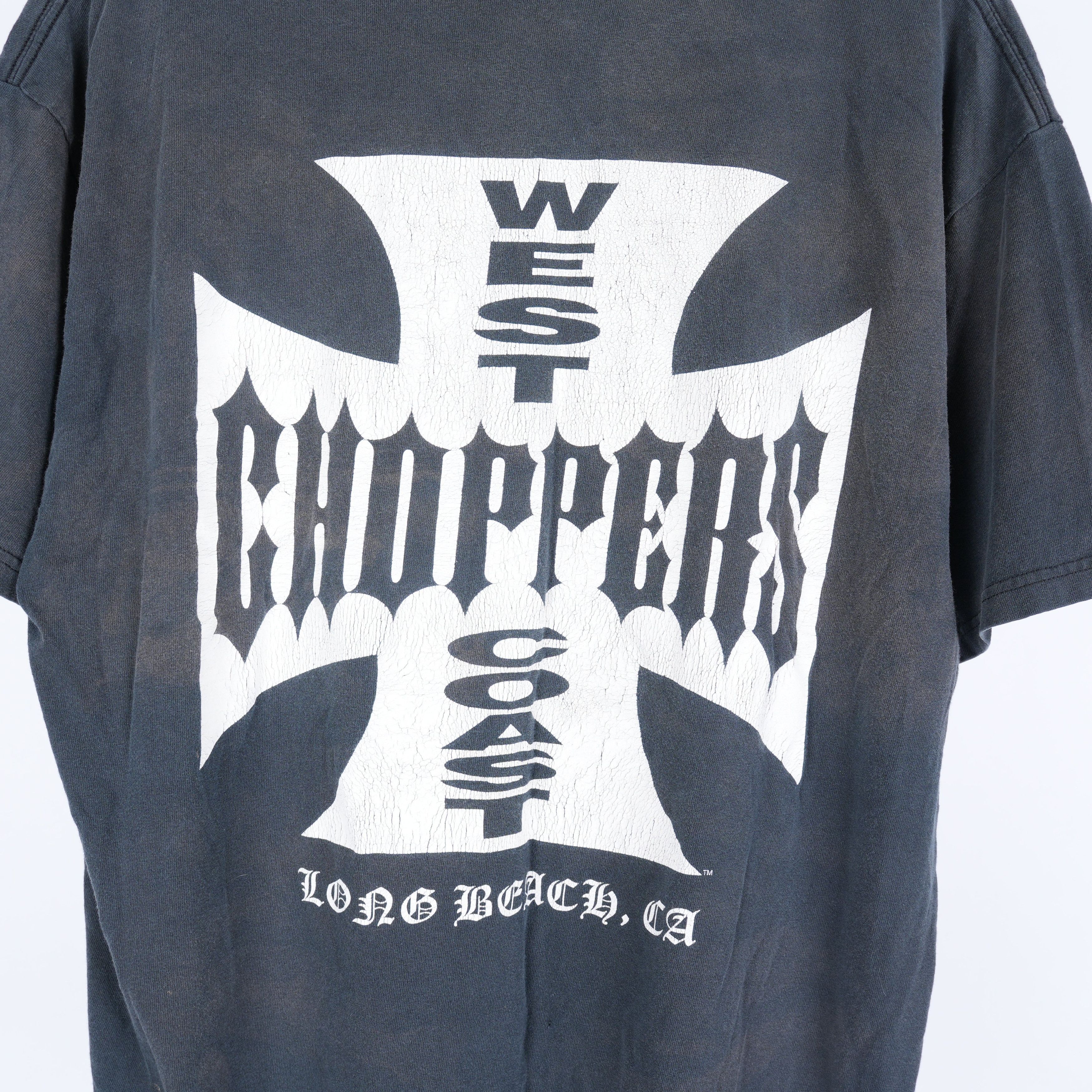 Vintage VINTAGE WEST COAST CHOPPERS WCC FADED THRASHED T-SHIRT Size US XL / EU 56 / 4 - 5 Thumbnail