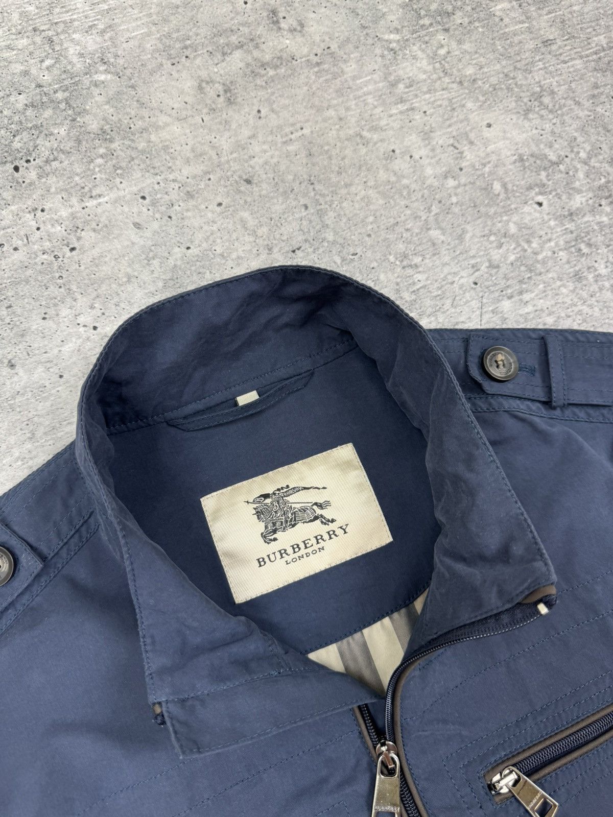 Burberry Burberry London Blue Nylon Jacket Multipocket Bomber Men L Size US L / EU 52-54 / 3 - 11 Thumbnail