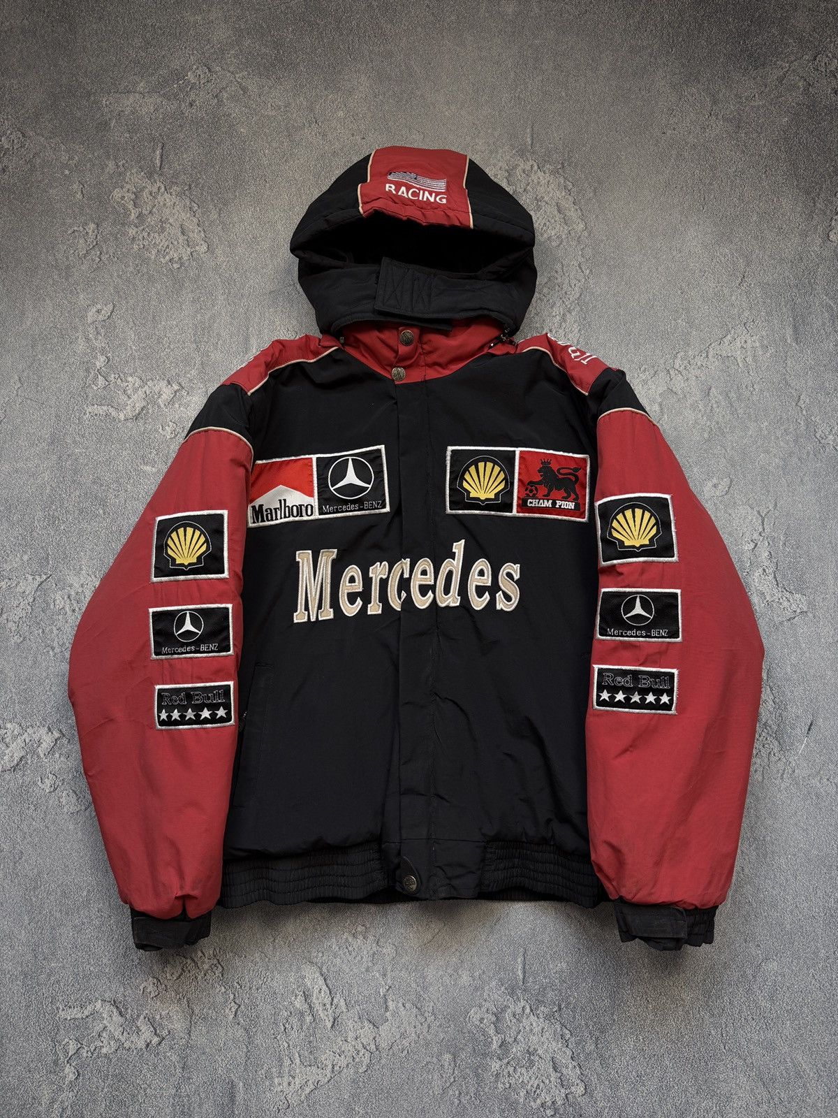 Marlboro 🟤 Crazy Mercedes Marlboro Racing Vintage Jacket🟤 Size US M / EU 48-50 / 2 - 1 Thumbnail