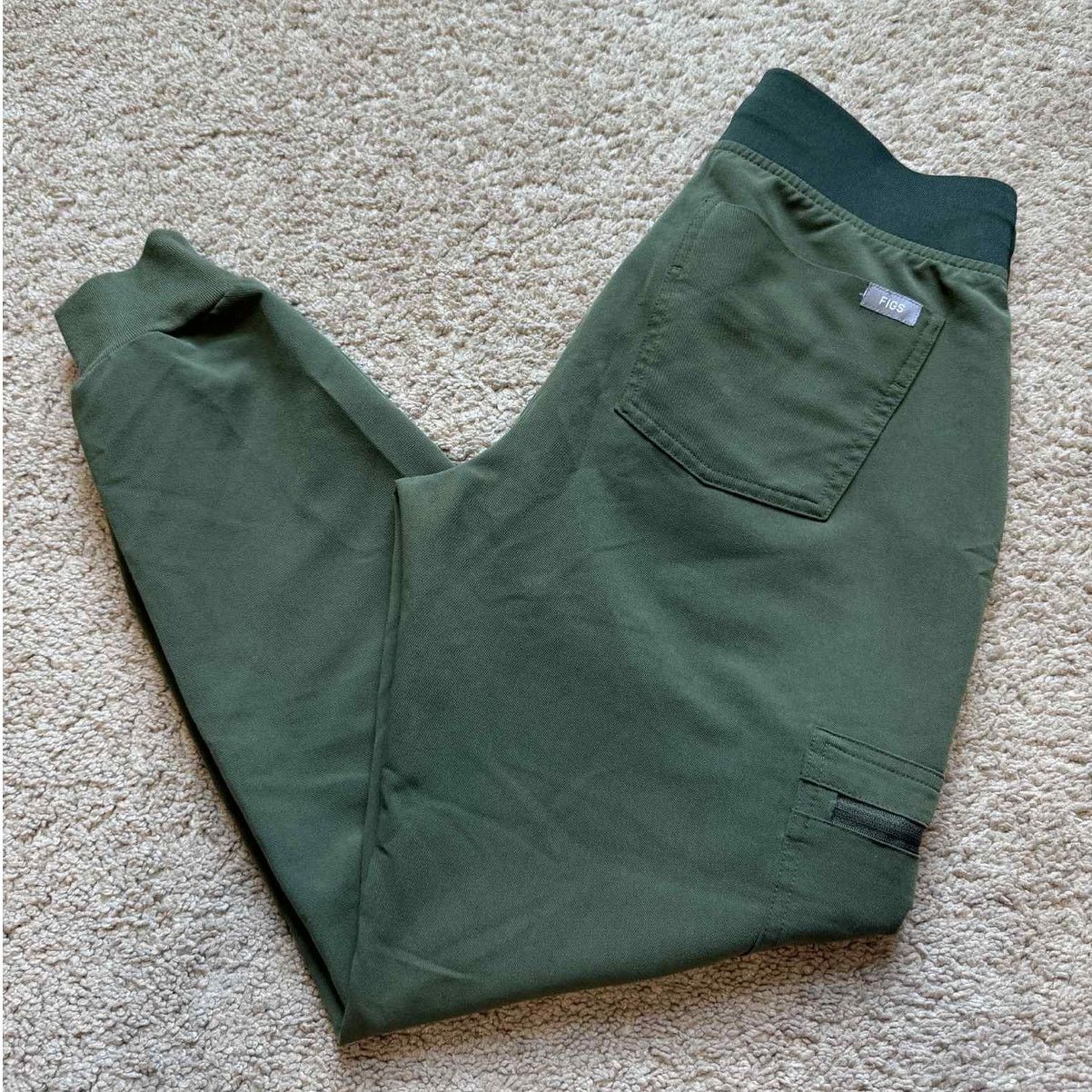 Other Figs Zamora Jogger Scrub Pants Olive Green Women's XS Size 24" / US 00 / IT 34 - 3 Thumbnail