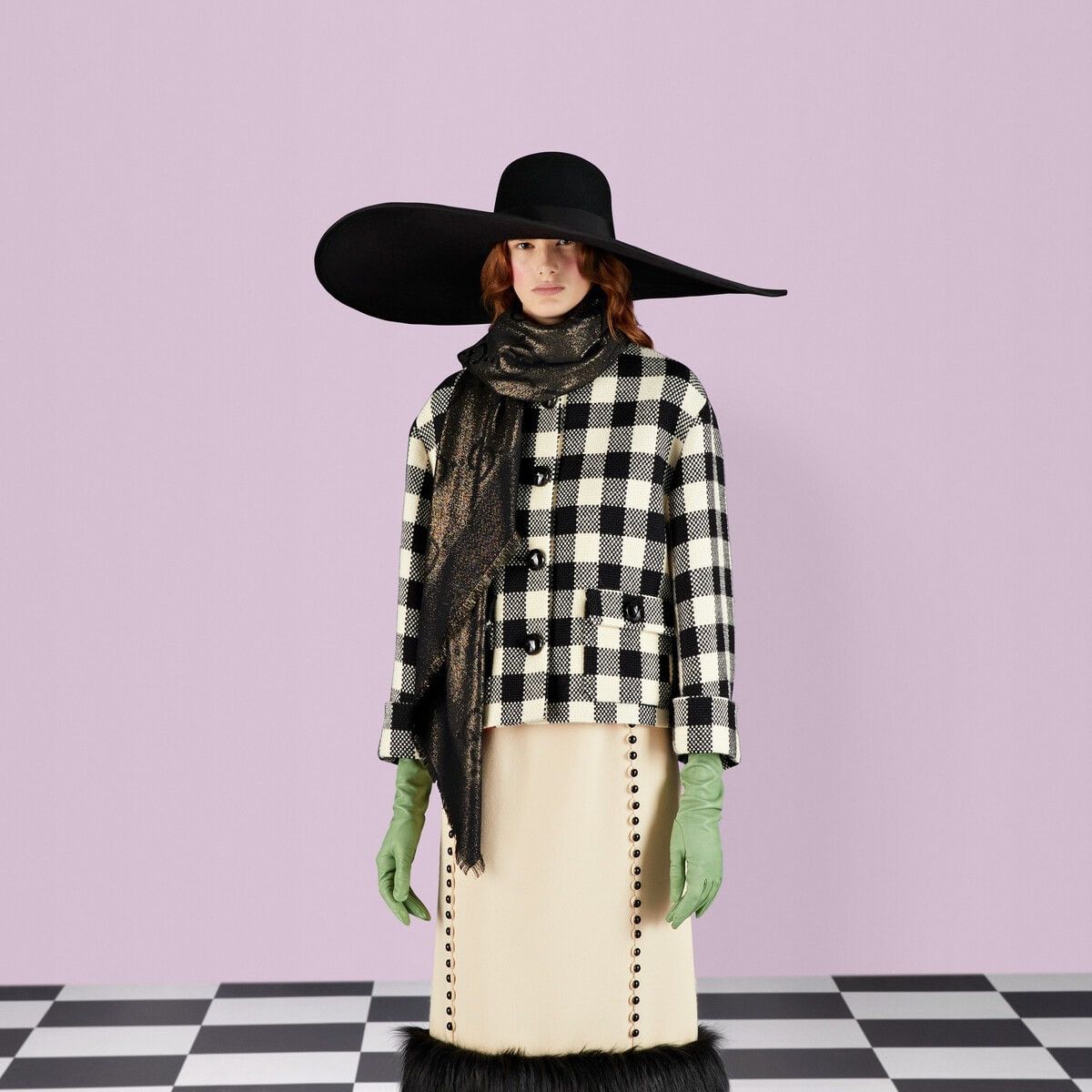 Gucci Gucci FW 2023 Gingham tweed blazer Size S / US 4 / IT 40 - 2 Thumbnail