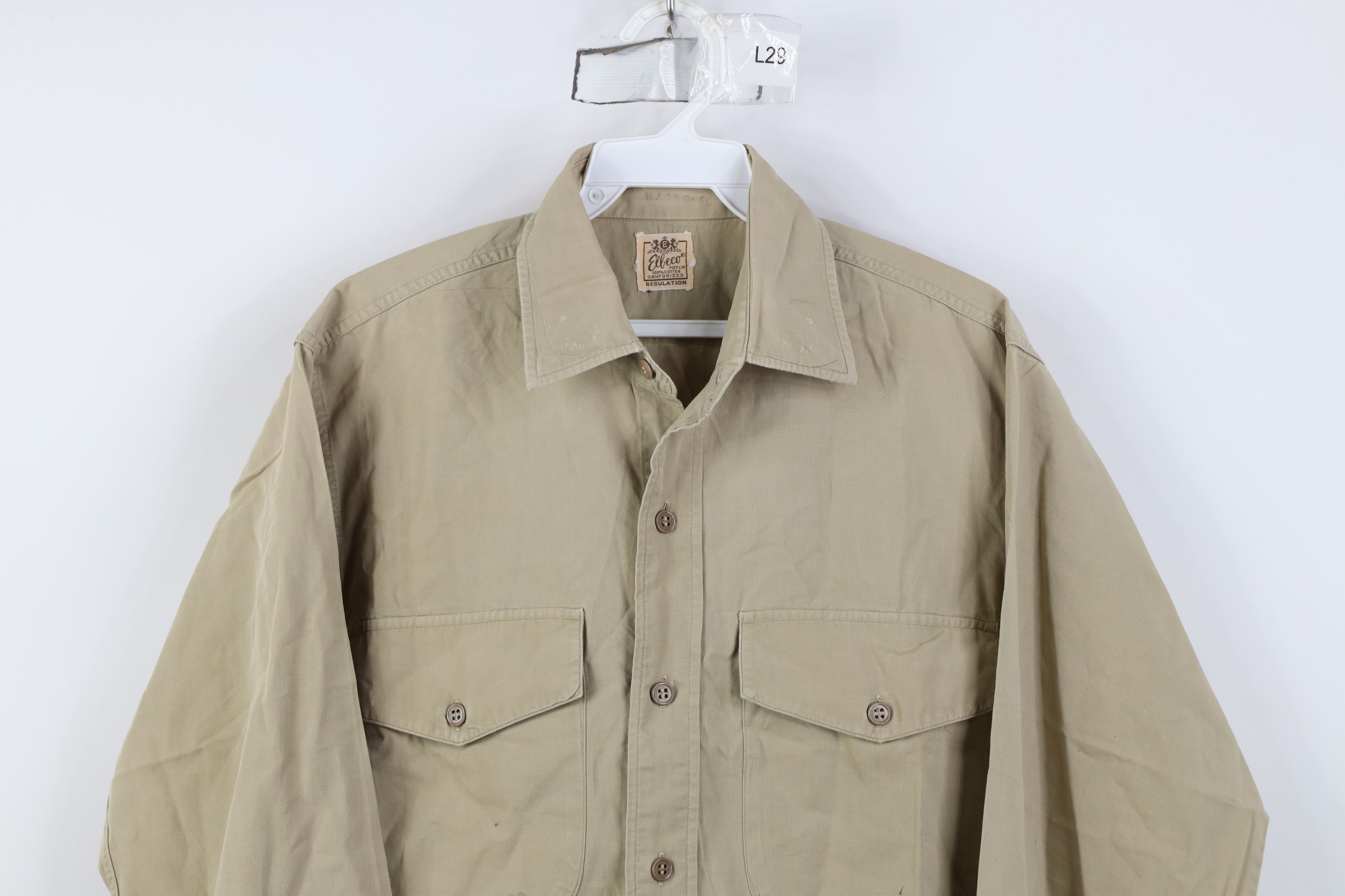 Vintage Vintage 40s 50s Elbeco Poplin Sanforized Button Shirt USA Size US M / EU 48-50 / 2 - 2 Thumbnail