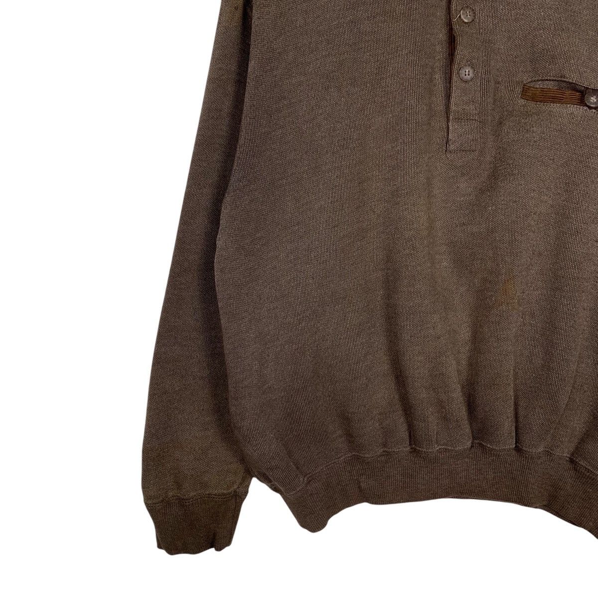 Gianni Valentino GIANNI VALENTINO Half Button Polo Sweatshirt #1945-C85 Size US L / EU 52-54 / 3 - 3 Thumbnail