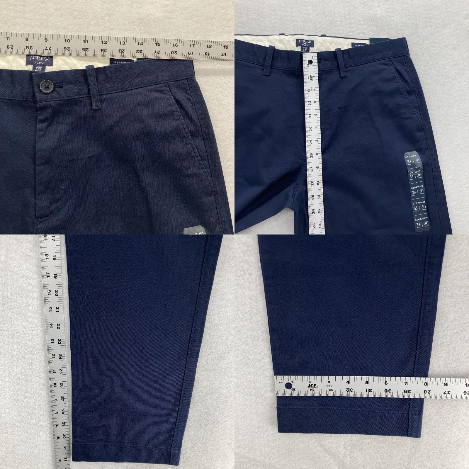 J.Crew J.Crew Flex Pants Mens 34x32 Straight Chino Blue Stretch Preppy Casual Work Business Size US 34 / EU 50 - 8 Thumbnail