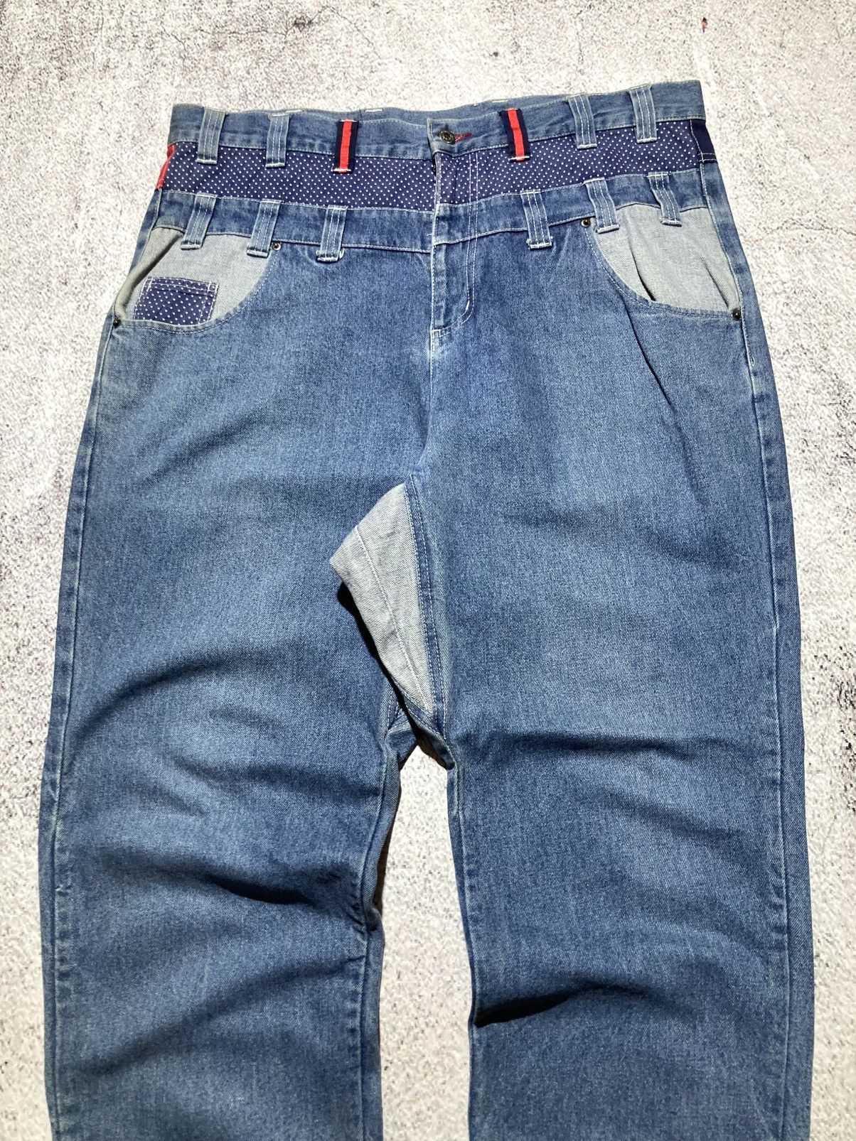 Japanese Brand 2000s B One Soul Japanese Double Waist Carrot Jeans Pant Lgb Size US 37 - 2 Thumbnail