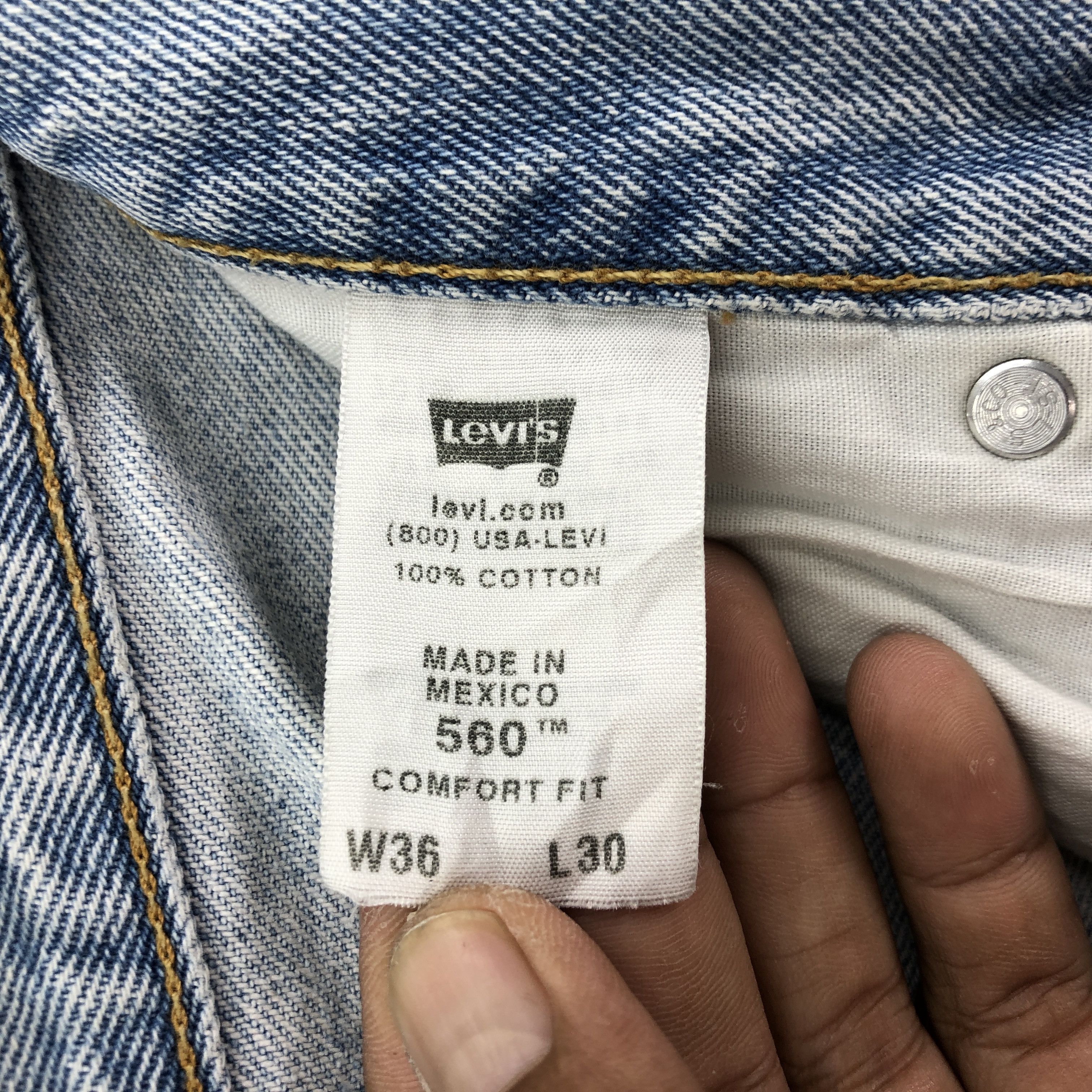 Levi's Vintage Y2k Levis 560 Light Wash Jeans Levi's Sunfaded Denim Size US 36 / EU 52 - 9 Thumbnail