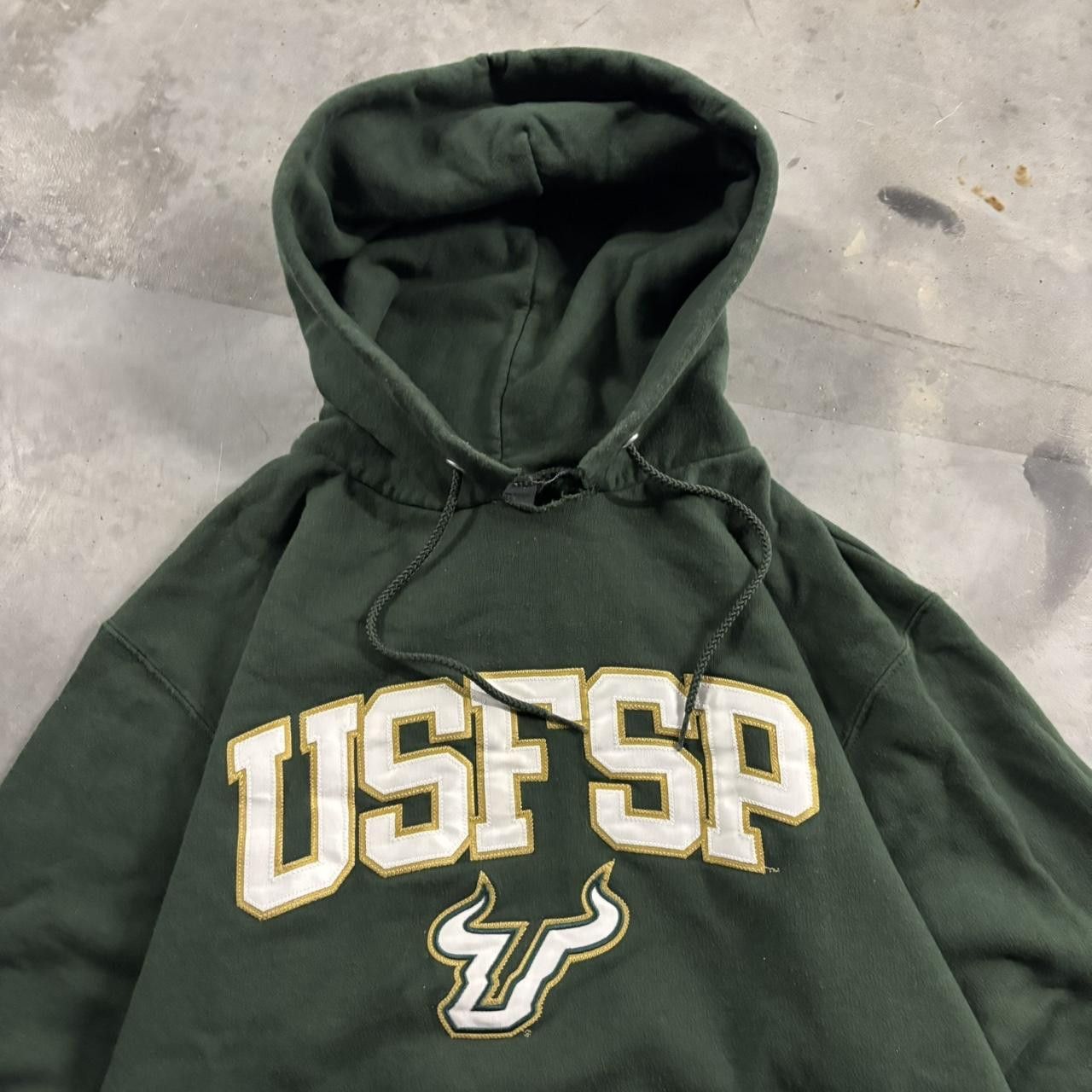 Vintage Crazy Vintage Y2K/2000s Green USFSP College Hoodie! Size M Size US M / EU 48-50 / 2 - 2 Thumbnail