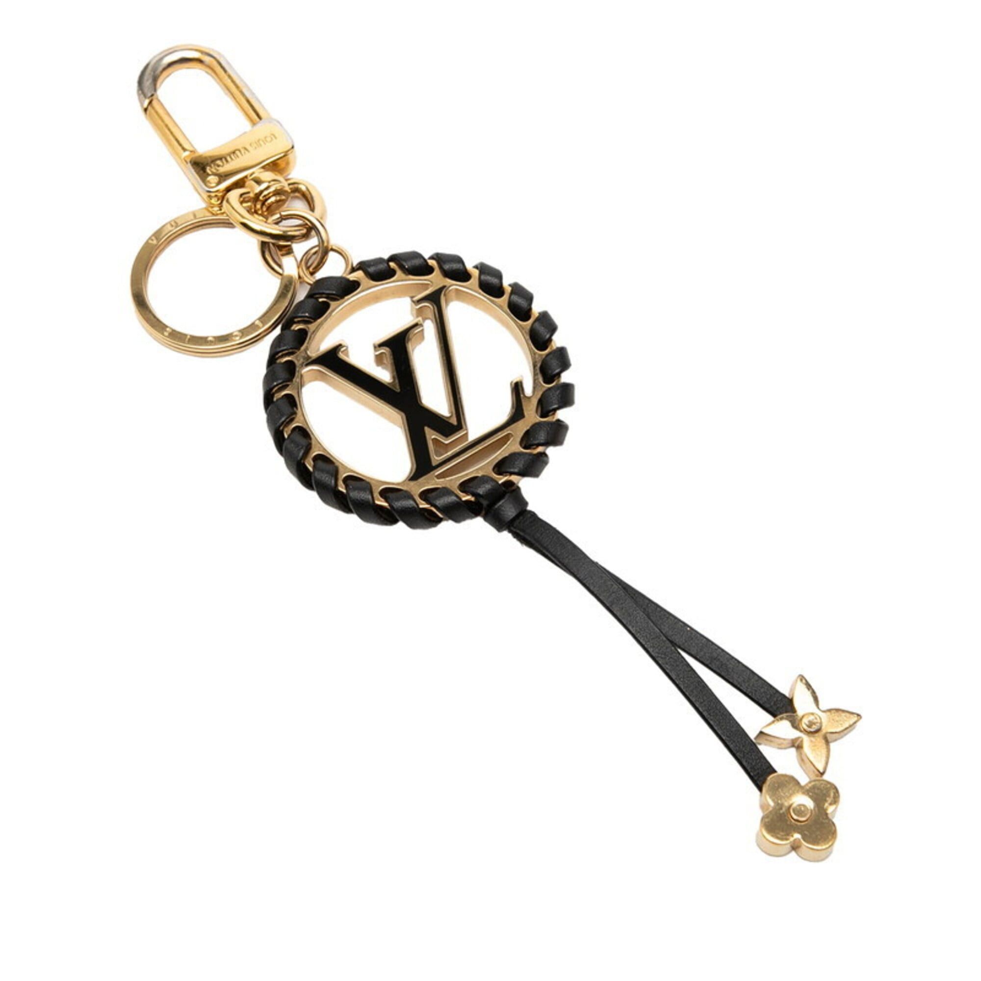 Louis Vuitton Louis Vuitton Porte Clés Berry Keychain Accessory Bag Charm M63082 Black Gold Leather Plated Women's LOUIS VUITTON Size ONE SIZE - 1 Thumbnail