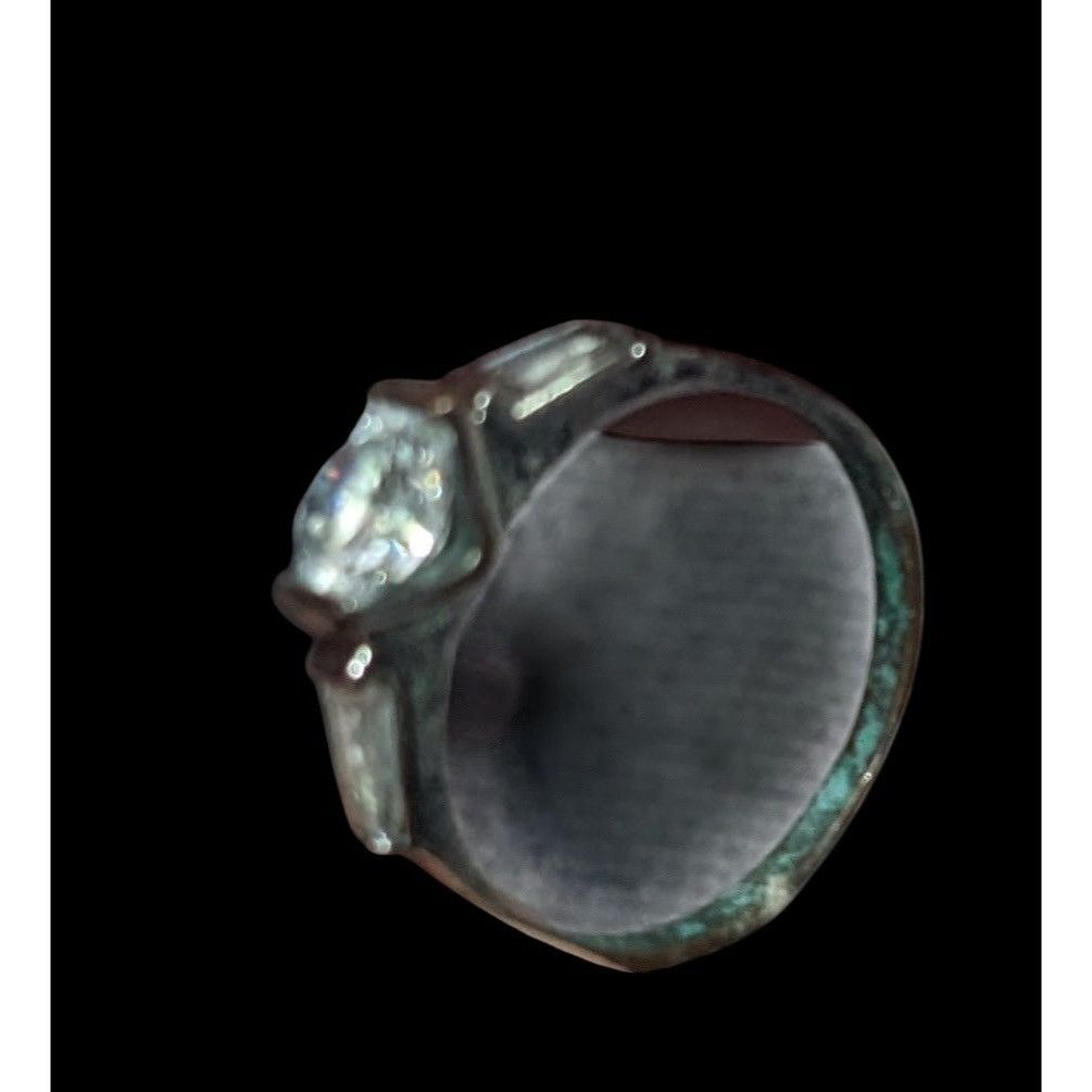Other Elegant Clear Gemmed Silver Tone Engagement Ring Size 7 Size ONE SIZE - 14 Thumbnail