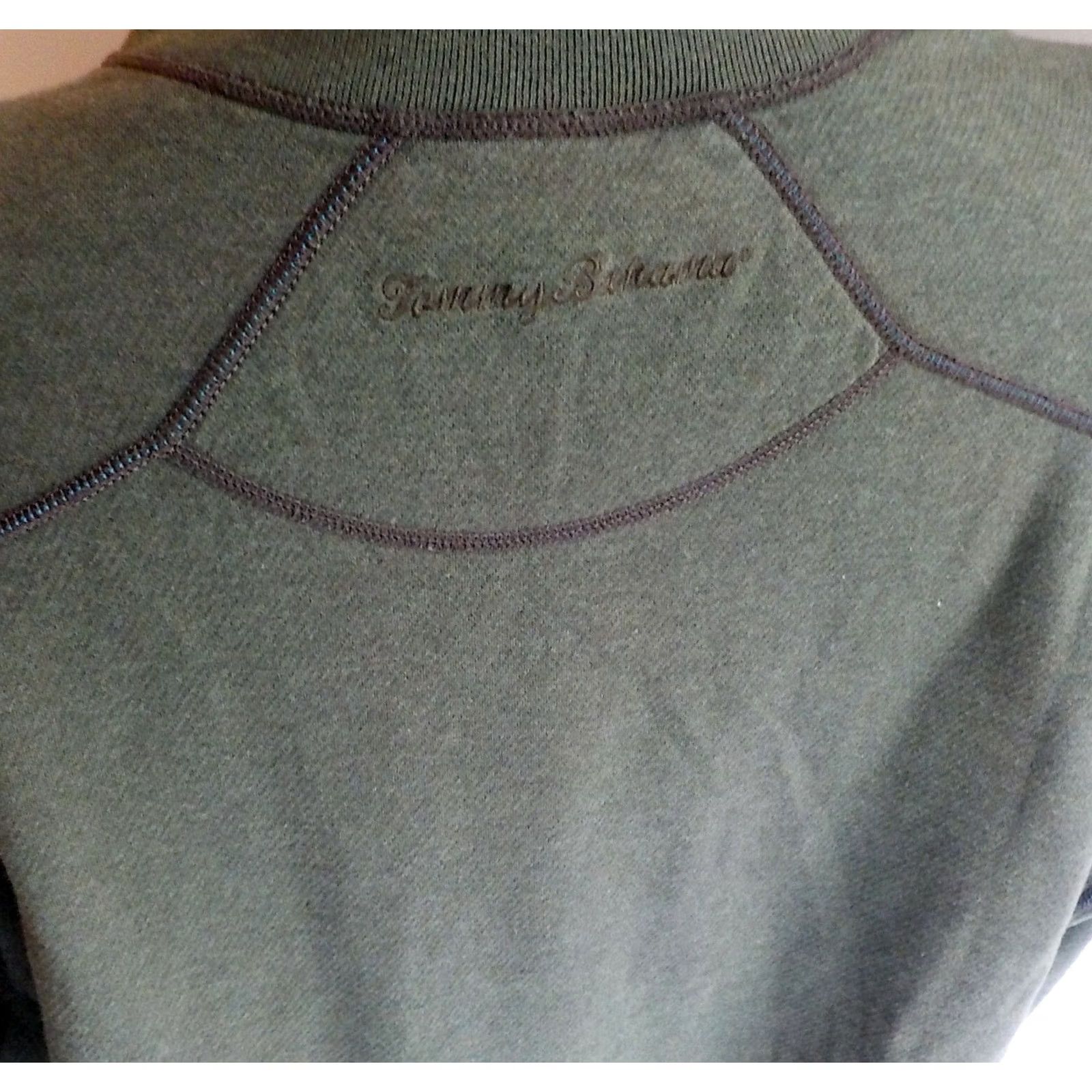 Tommy Bahama Tommy Bahama Split Crewneck Sweatshirt Reversible Brown/Green 100% Cotton XL Men Size US XL / EU 56 / 4 - 4 Thumbnail