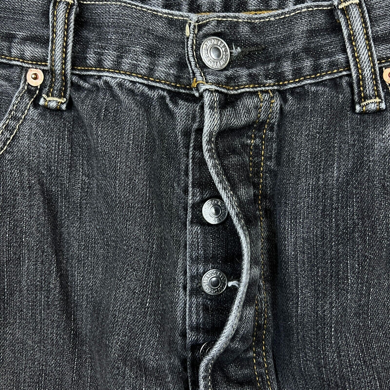 Levi's × Vintage Levi's 501 Jeans 38x30 Original Fit Straight Faded Pants Size US 38 / EU 54 - 3 Thumbnail