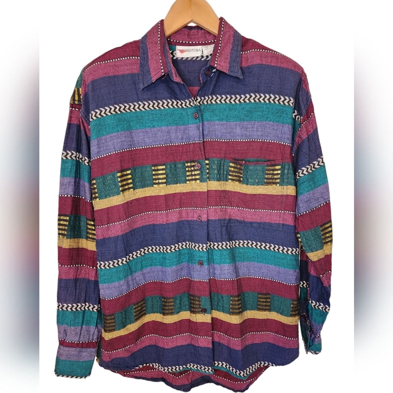 Vintage Vintage 90s Cristina Western Button Down Medium Size M / US 6-8 / IT 42-44 - 2 Thumbnail
