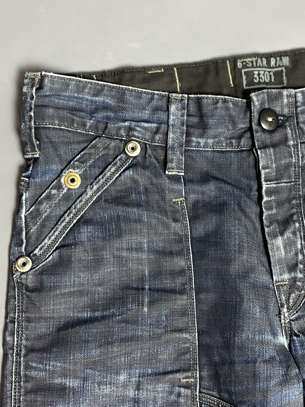 G-Star Mens G-Star Fire Elwood Narrow Jeans Dark Wash Biker W29 L32 Size US 29 - 8 Thumbnail