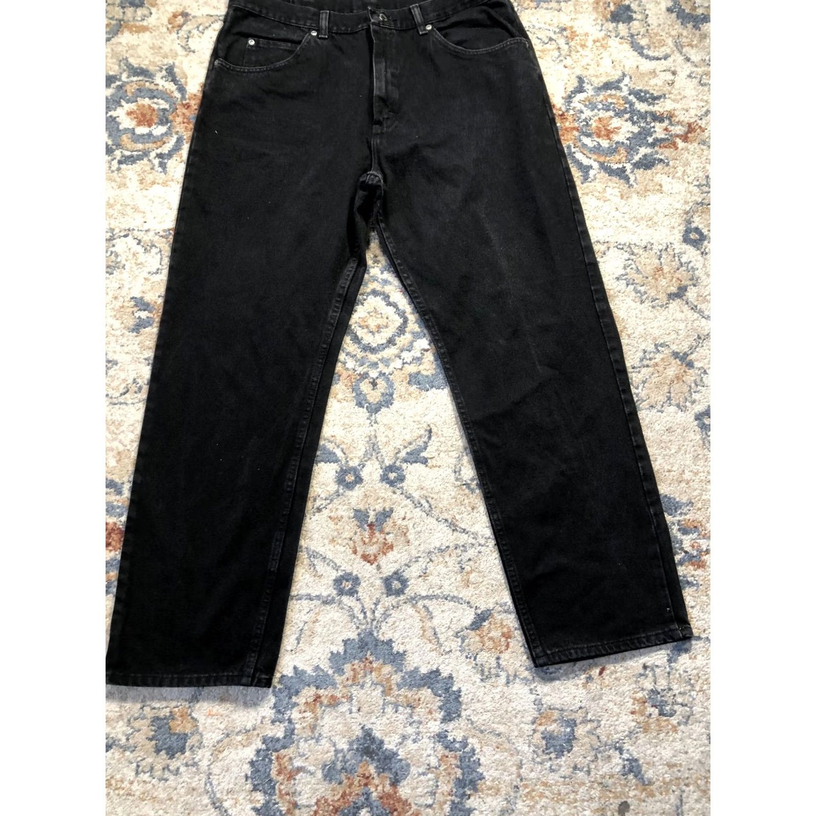 Wrangler Wrangler Jeans Mens 36x30 Black Denim Straight Leg WA783 Five Pocket Authentics Size US 36 / EU 52 - 4 Thumbnail