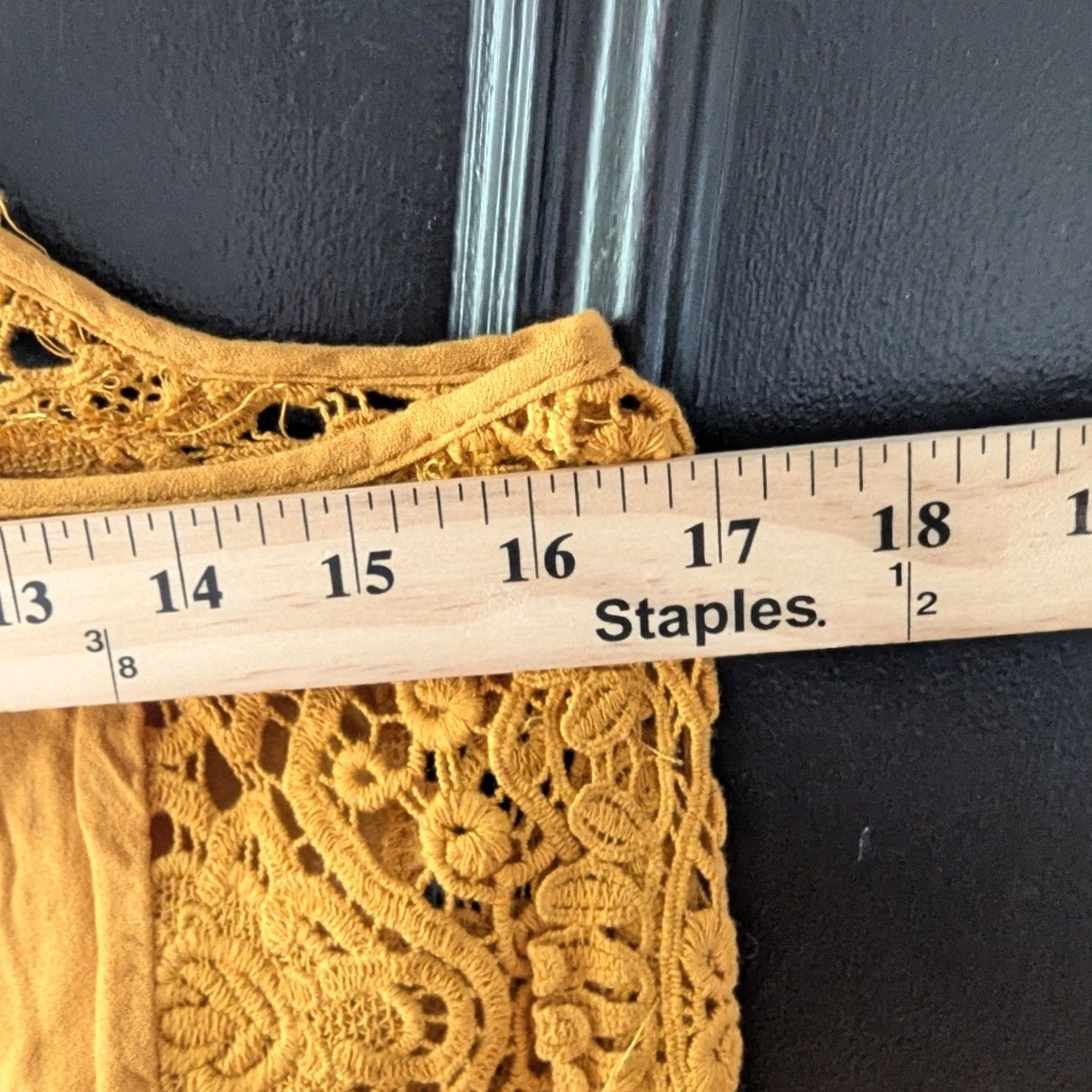 Aeropostale Aeropostale Mustard Yellow Crochet Lace Tank Top Tassel Boho Festival Sz M Size M / US 6-8 / IT 42-44 - 5 Thumbnail