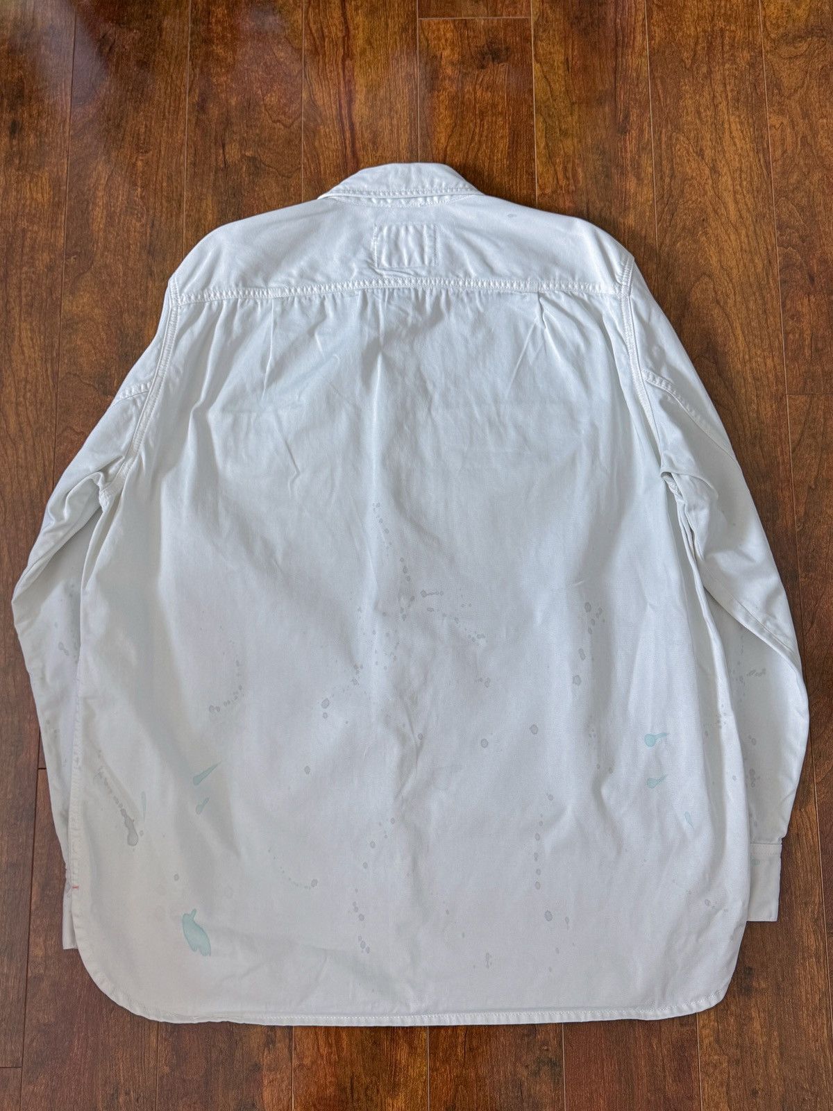 Acne Studios Acne Studios Splatter Painted White Denim Shirt Small Medium Size US S / EU 44-46 / 1 - 11 Thumbnail