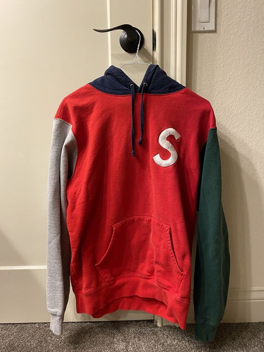 Supreme Supreme S Logo Colorblock Hoodie | Grailed